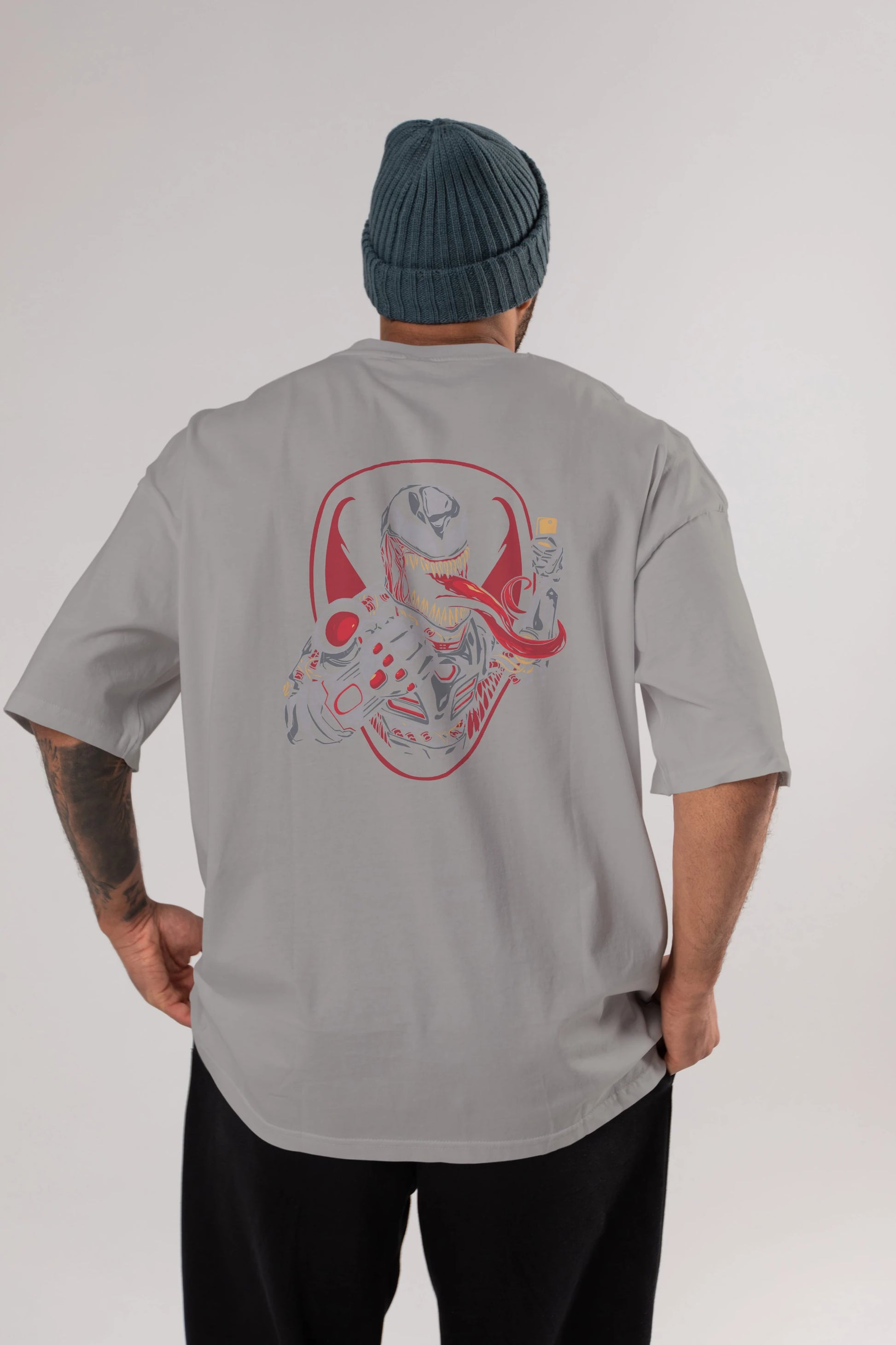 Venom (17) Arka Baskılı Oversize t-shirt Erkek Kadın Unisex %100 Pamuk Bisiklet Yaka tişort