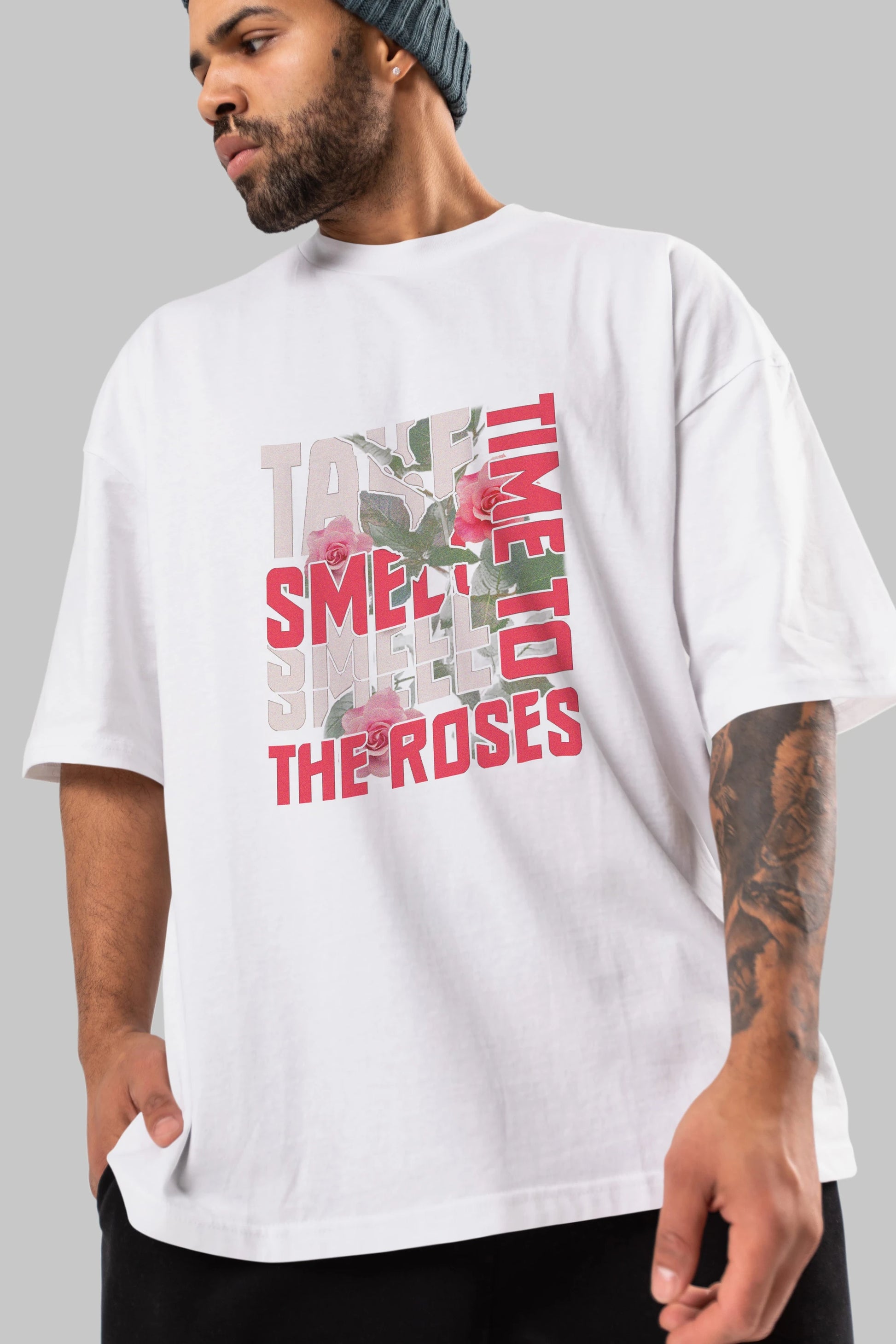 Take time to smell the roses Ön Baskılı Oversize t-shirt Erkek Kadın Unisex