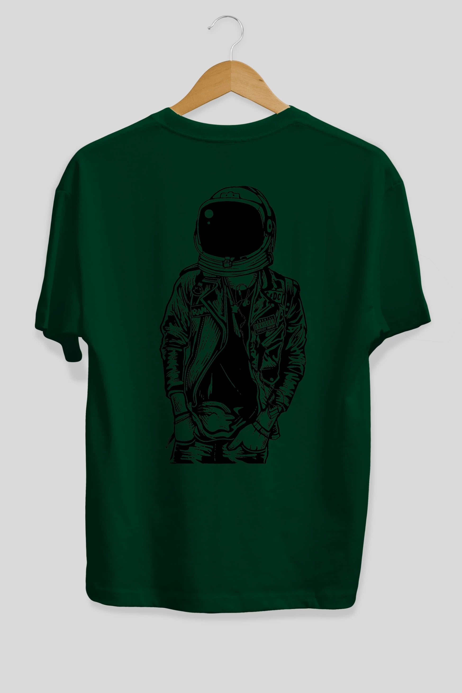 Astronaut Punkster Arka Baskılı Oversize t-shirt Erkek Kadın Unisex %100 Pamuk