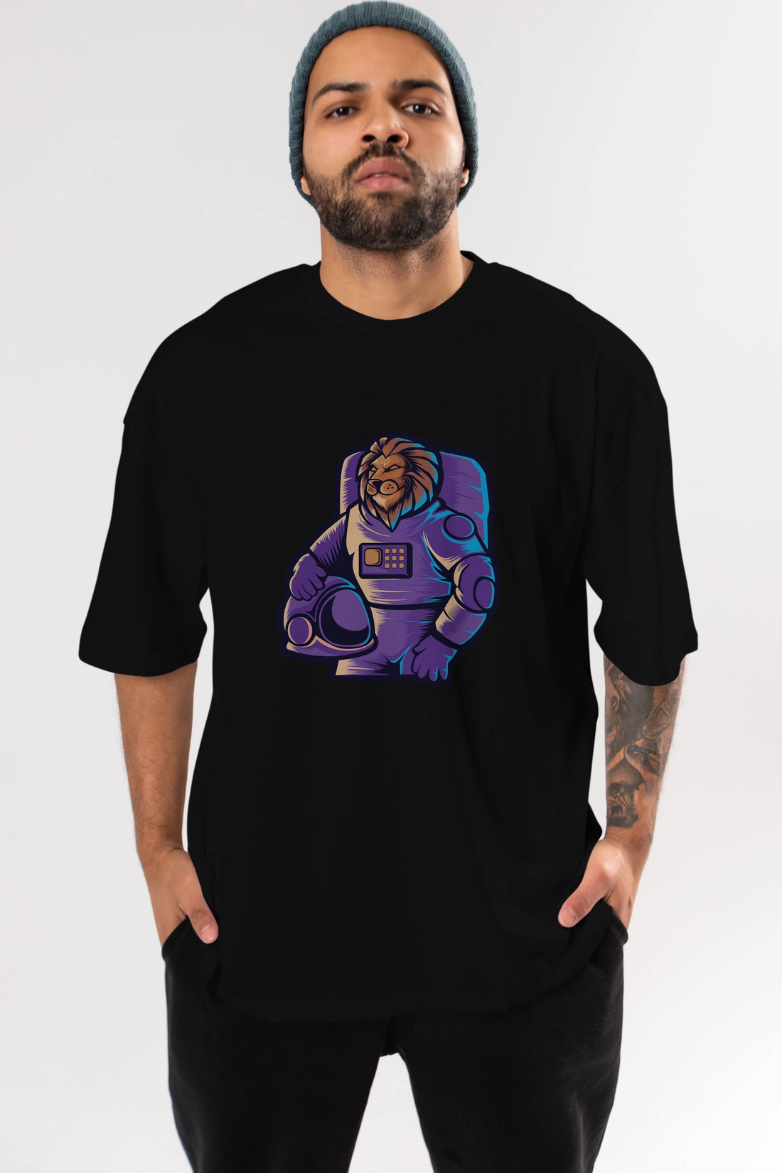Astroking Ön Baskılı Oversize t-shirt Erkek Kadın Unisex