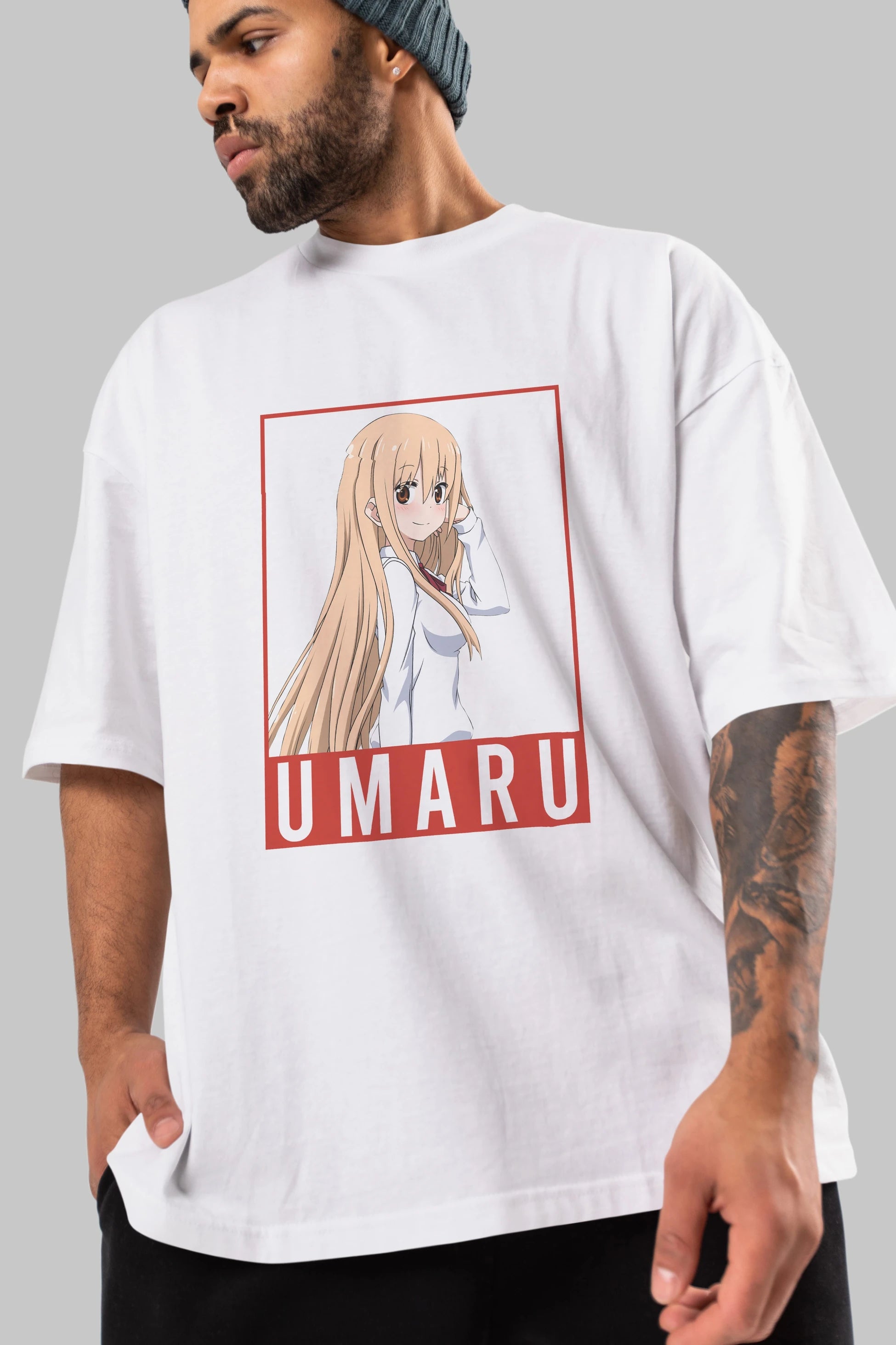 Umaru Doma 2 (2) Anime Ön Baskılı Oversize t-shirt %100 pamuk Erkek Kadın Unisex