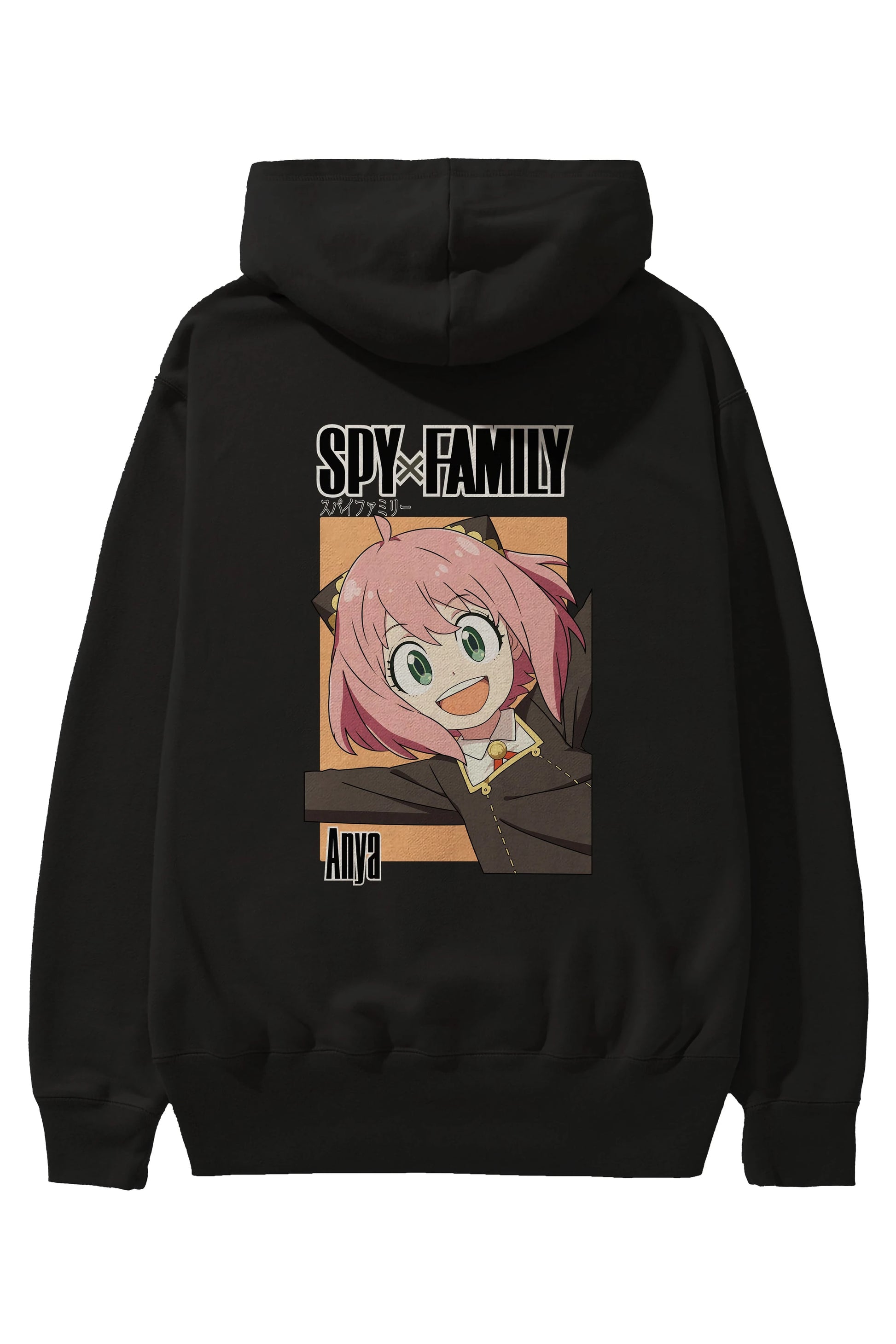 SPY X FAMILY Anya Anime Arka Baskılı Hoodie Oversize Kapüşonlu Sweatshirt Erkek Kadın Unisex