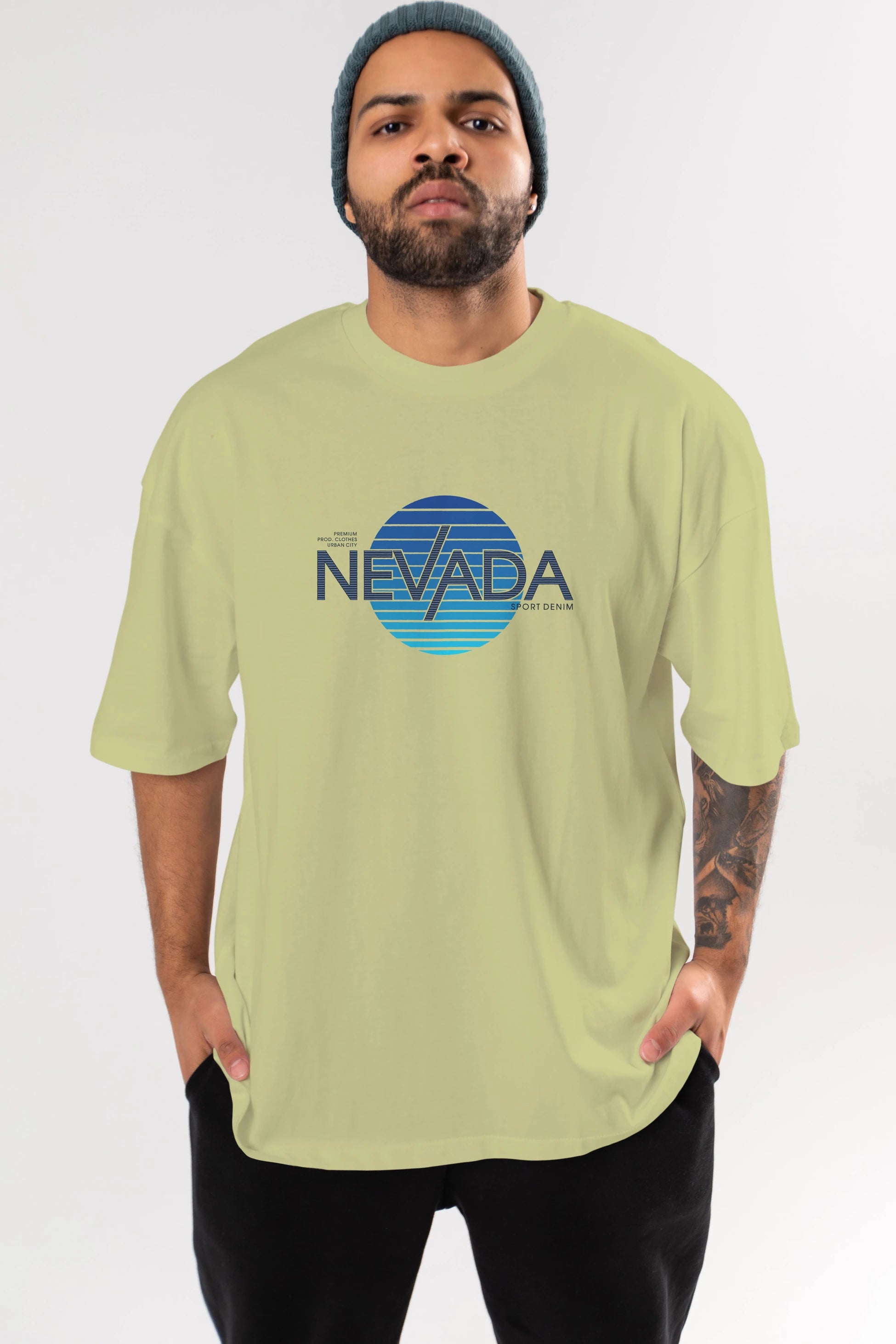 Nevada Ön Baskılı Oversize t-shirt Erkek Kadın Unisex
