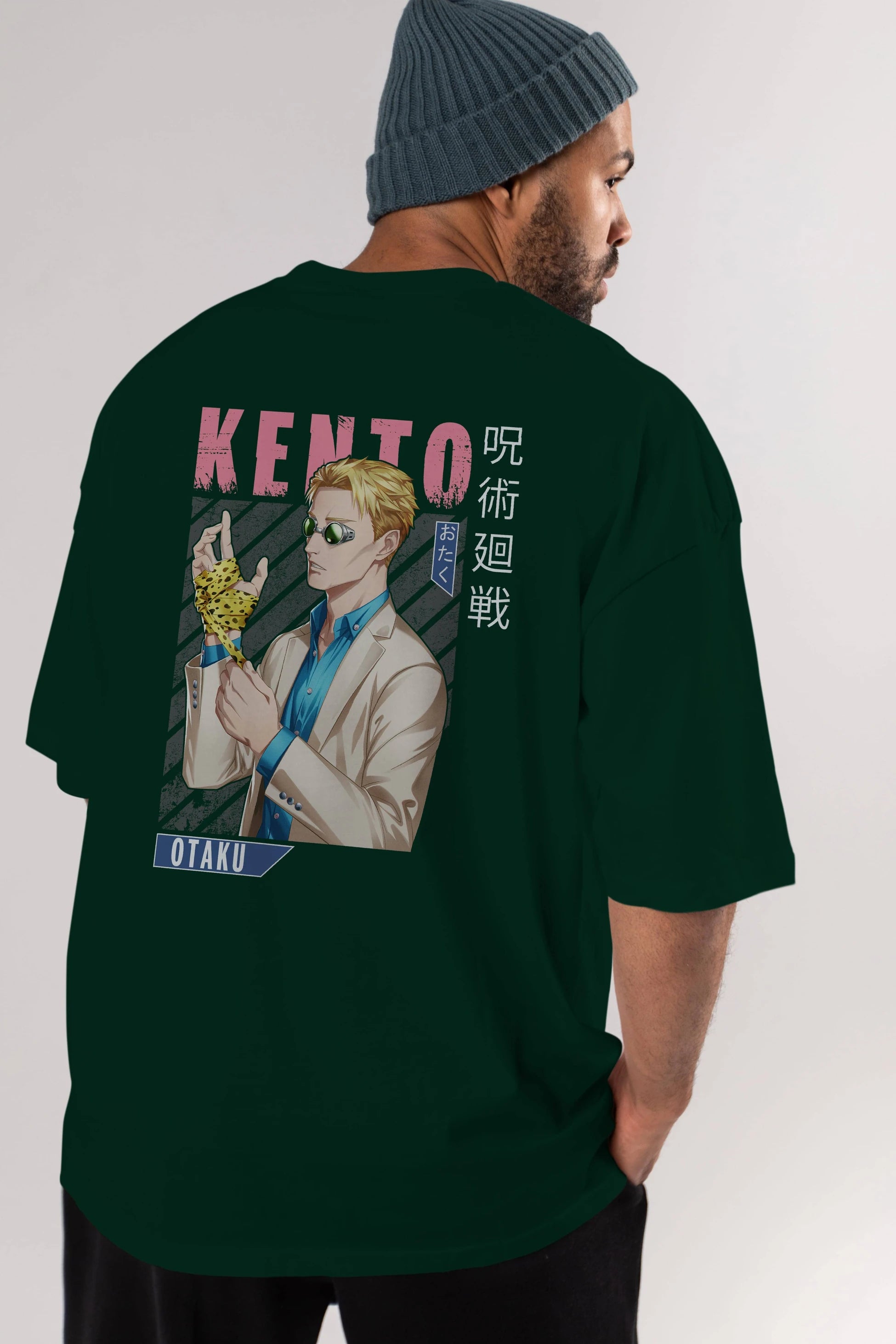 Kento Nanami Anime Arka Baskılı Oversize t-shirt Erkek Kadın Unisex
