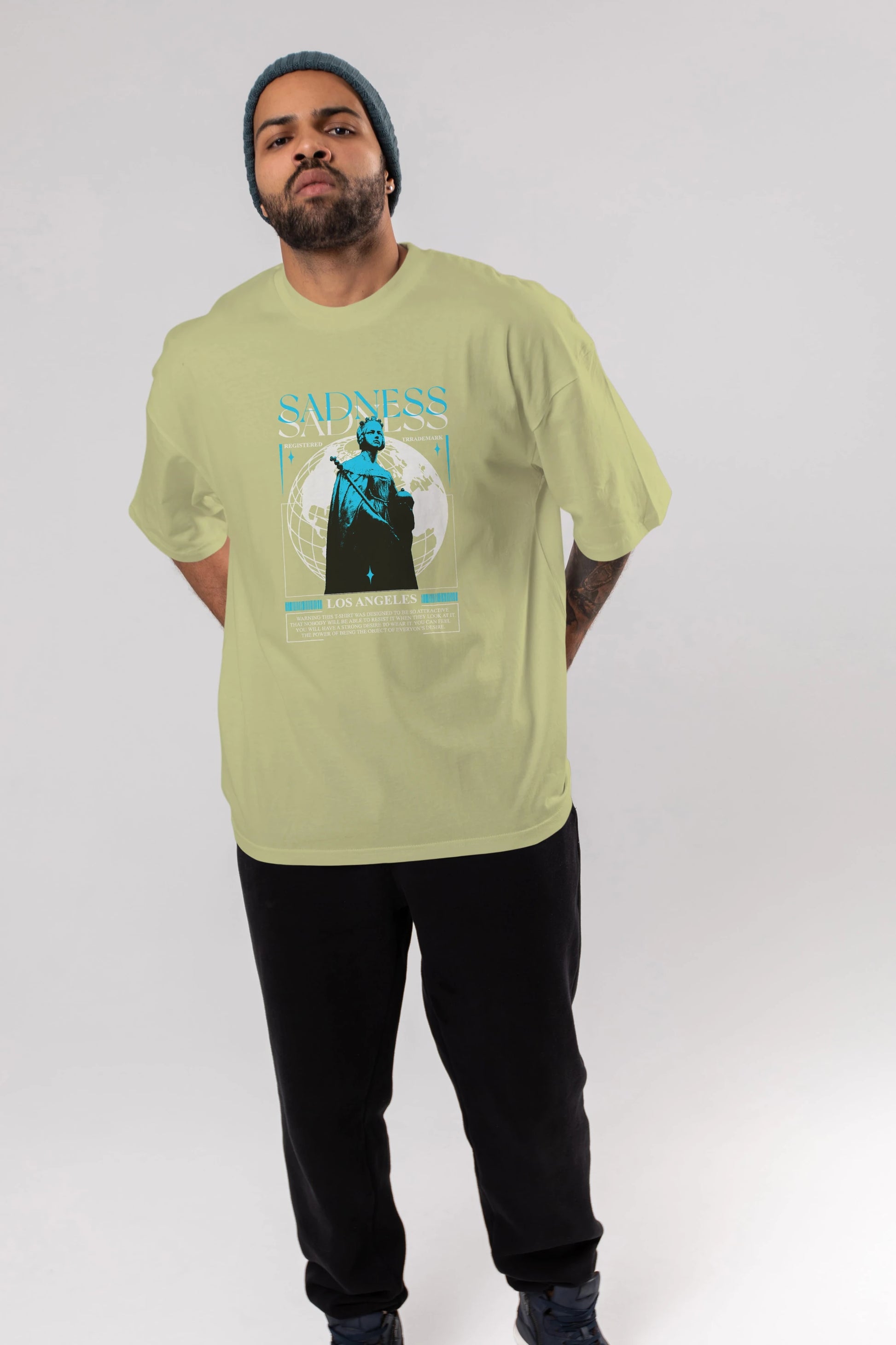 Sadness Los Angeles Ön Baskılı Oversize t-shirt Erkek Kadın Unisex