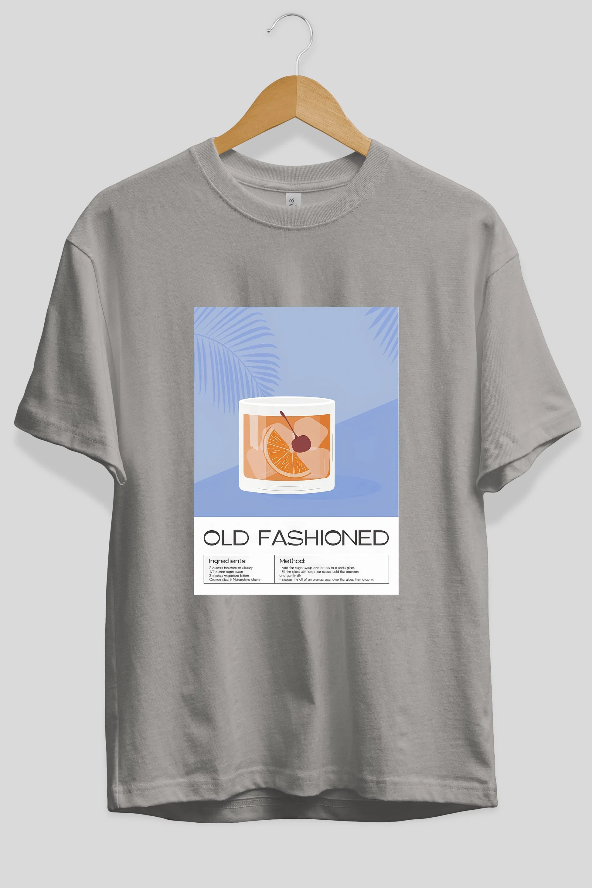 Old Fashioned 3 Ön Baskılı Oversize t-shirt Erkek Kadın Unisex %100 Pamuk Bisiklet Yaka tişort