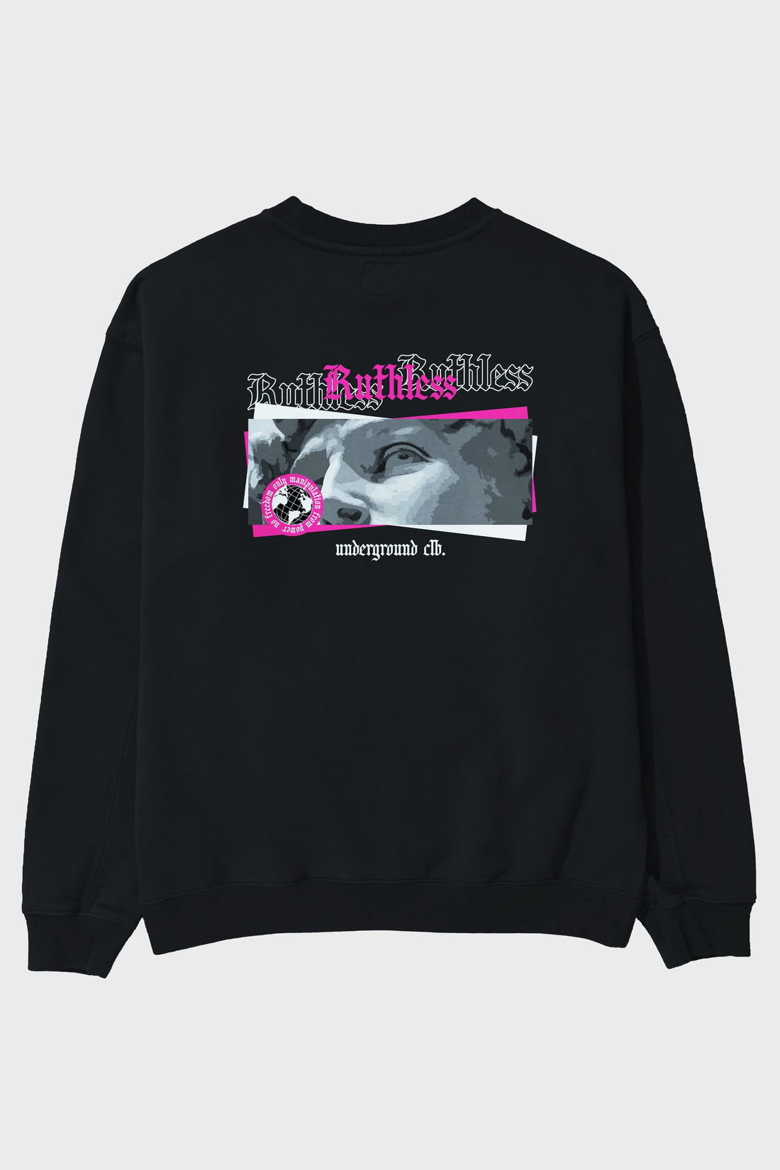 Ruthless Arka Baskılı Oversize Sweatshirt Erkek Kadın Unisex
