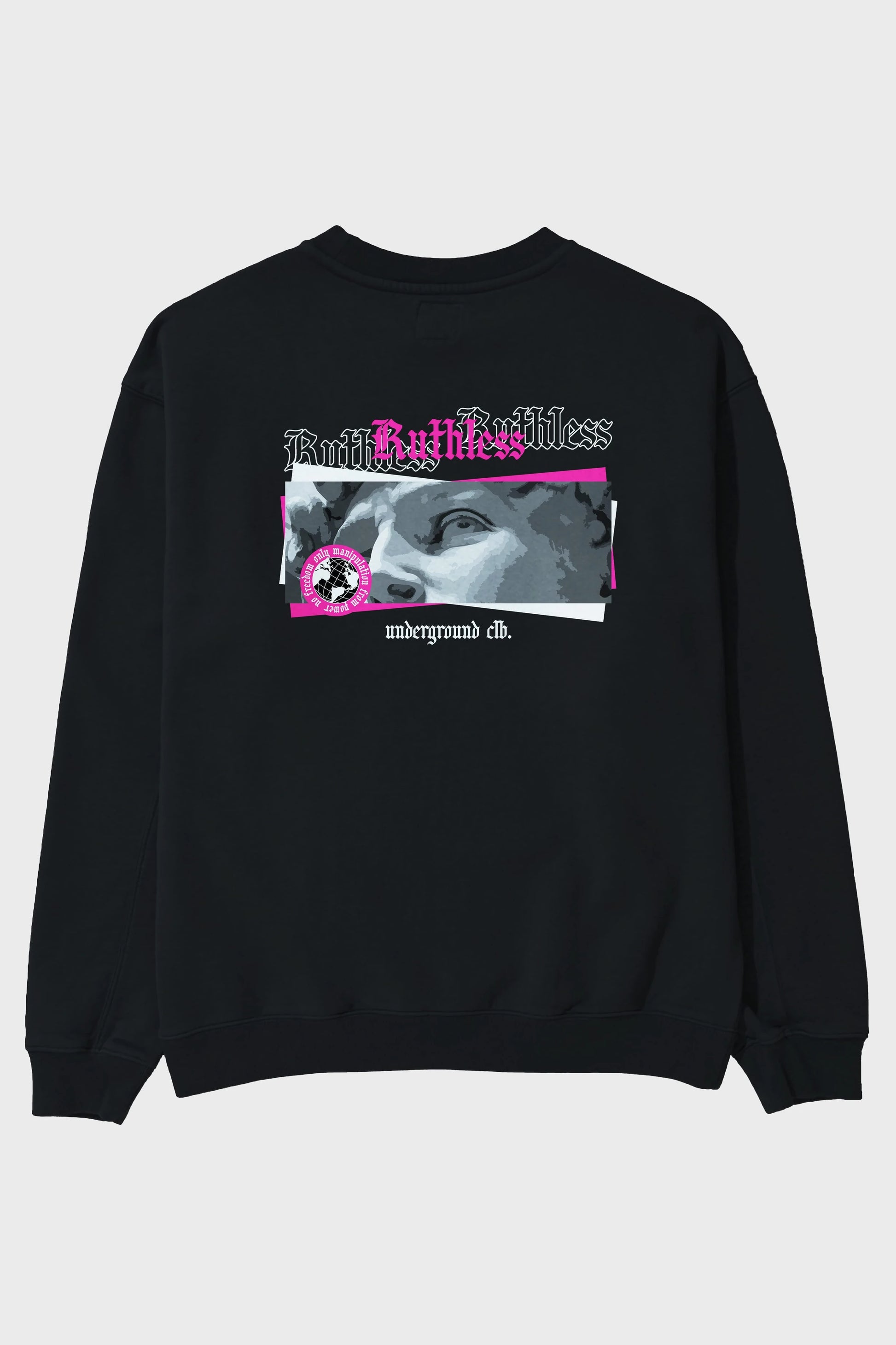 Ruthless Arka Baskılı Oversize Sweatshirt Erkek Kadın Unisex