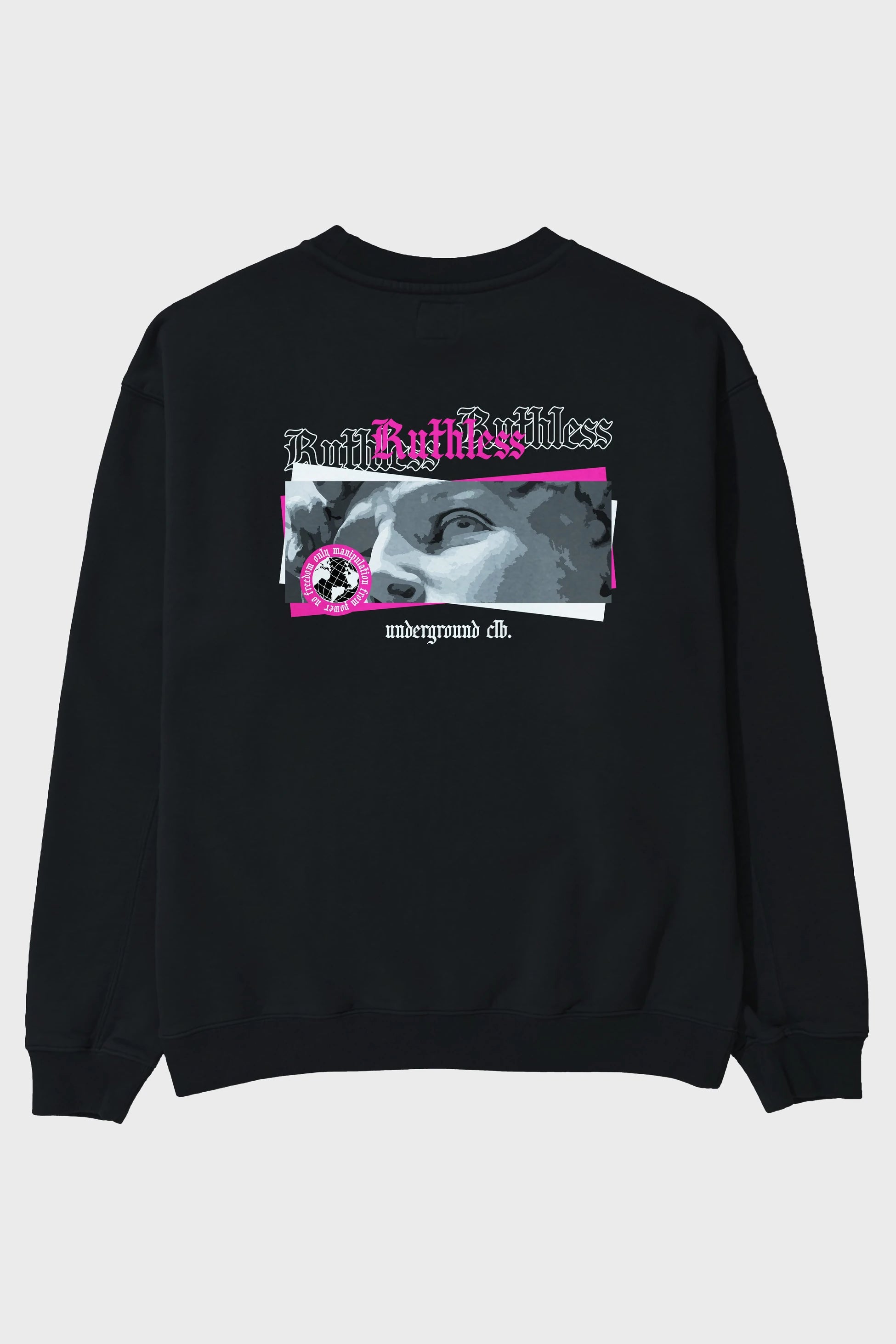 Ruthless Arka Baskılı Oversize Sweatshirt Erkek Kadın Unisex