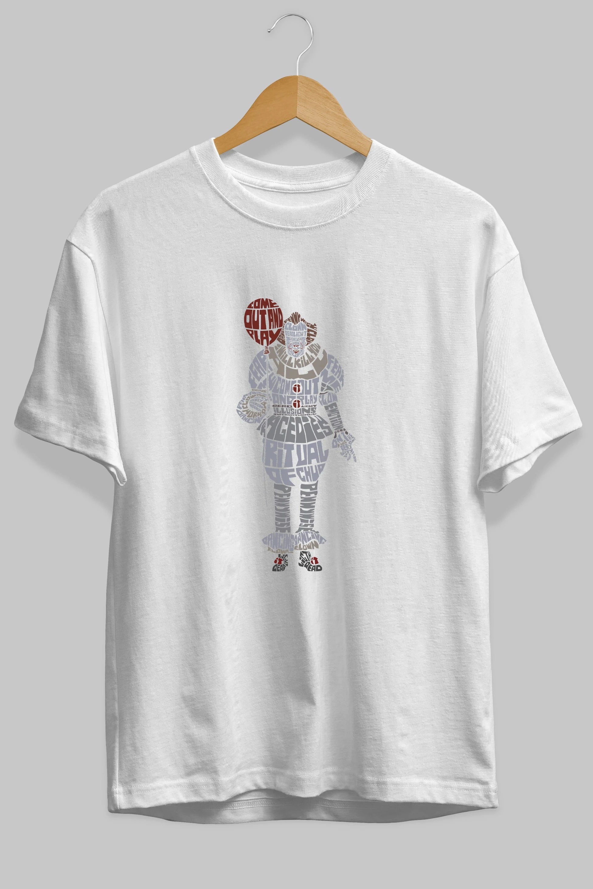 It Ön Baskılı Oversize t-shirt %100 pamuk Erkek Kadın Unisex