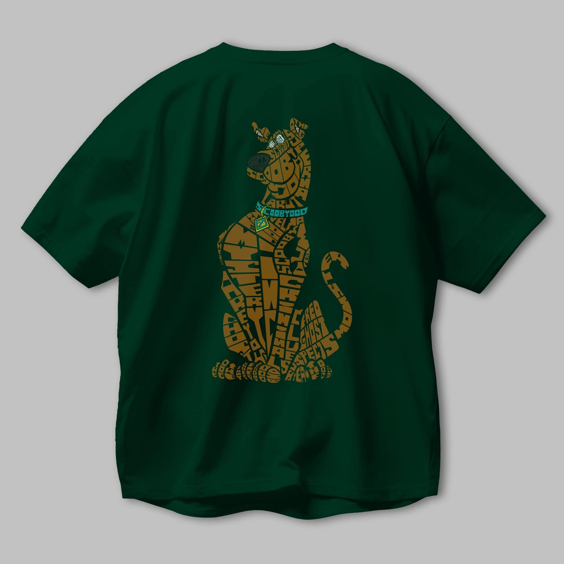 Scooby Doo Arka Baskılı Oversize t-shirt %100 pamuk Erkek Kadın Unisex