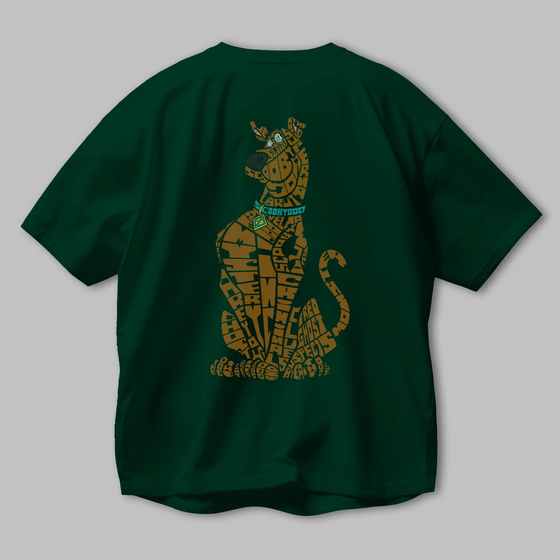 Scooby Doo Arka Baskılı Oversize t-shirt %100 pamuk Erkek Kadın Unisex