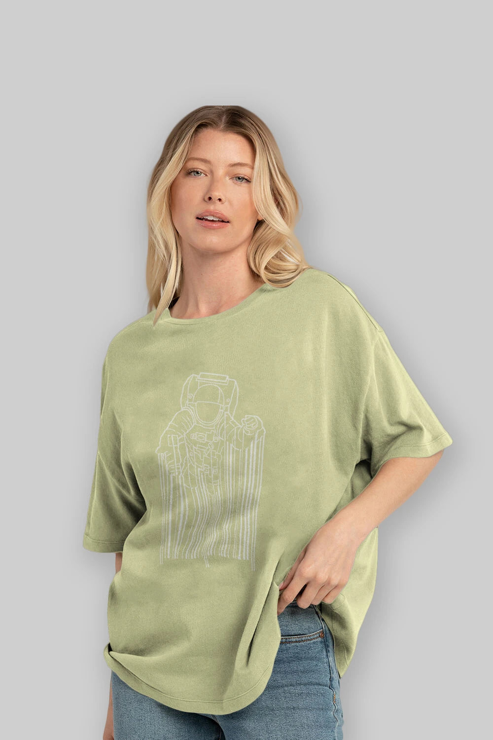 Astrocode Ön Baskılı Oversize t-shirt %100 pamuk Erkek Kadın Unisex