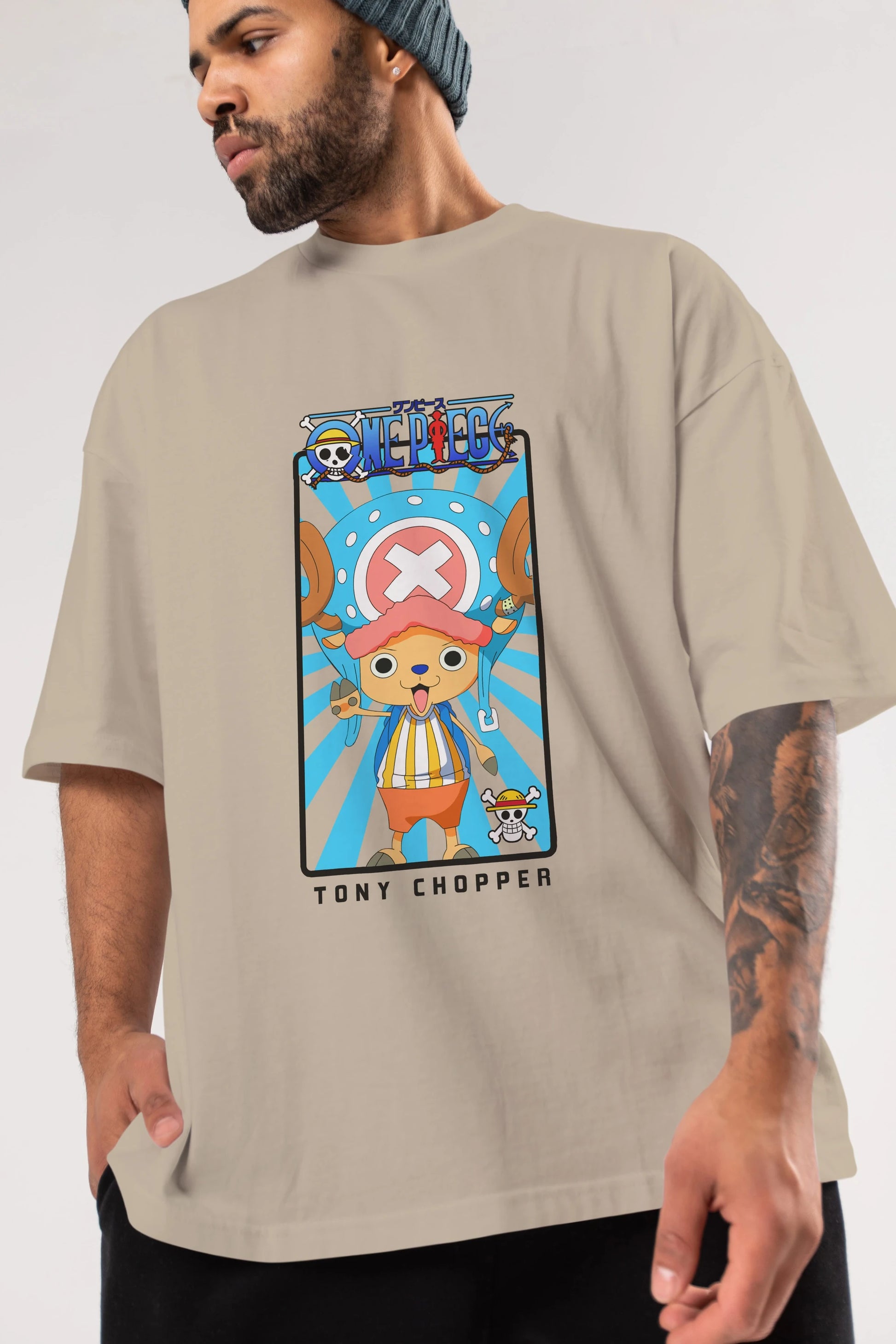 Chopper Anime Ön Baskılı Oversize t-shirt Erkek Kadın Unisex