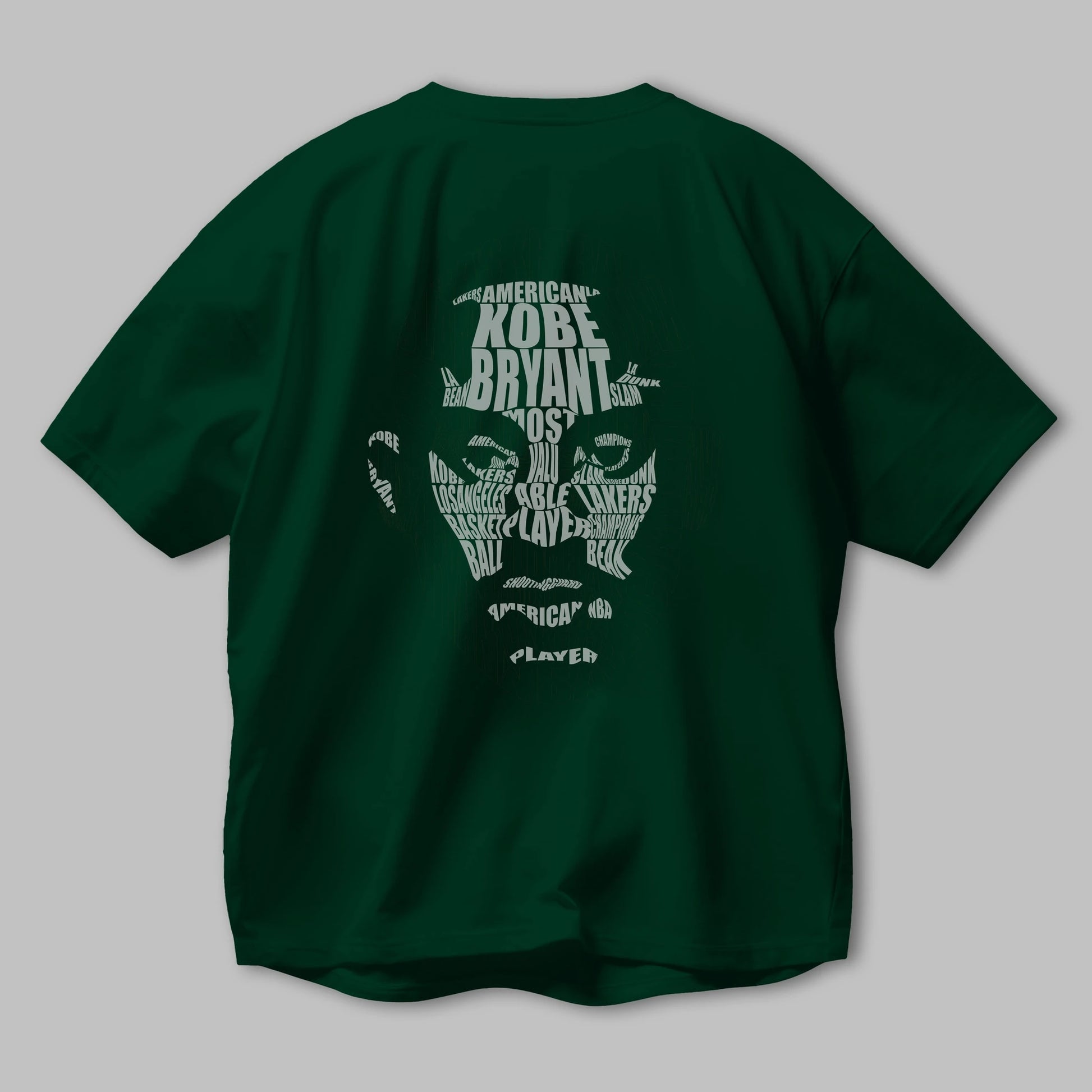 Kobe Bryan Calligram Arka Baskılı Oversize t-shirt %100 pamuk Erkek Kadın Unisex