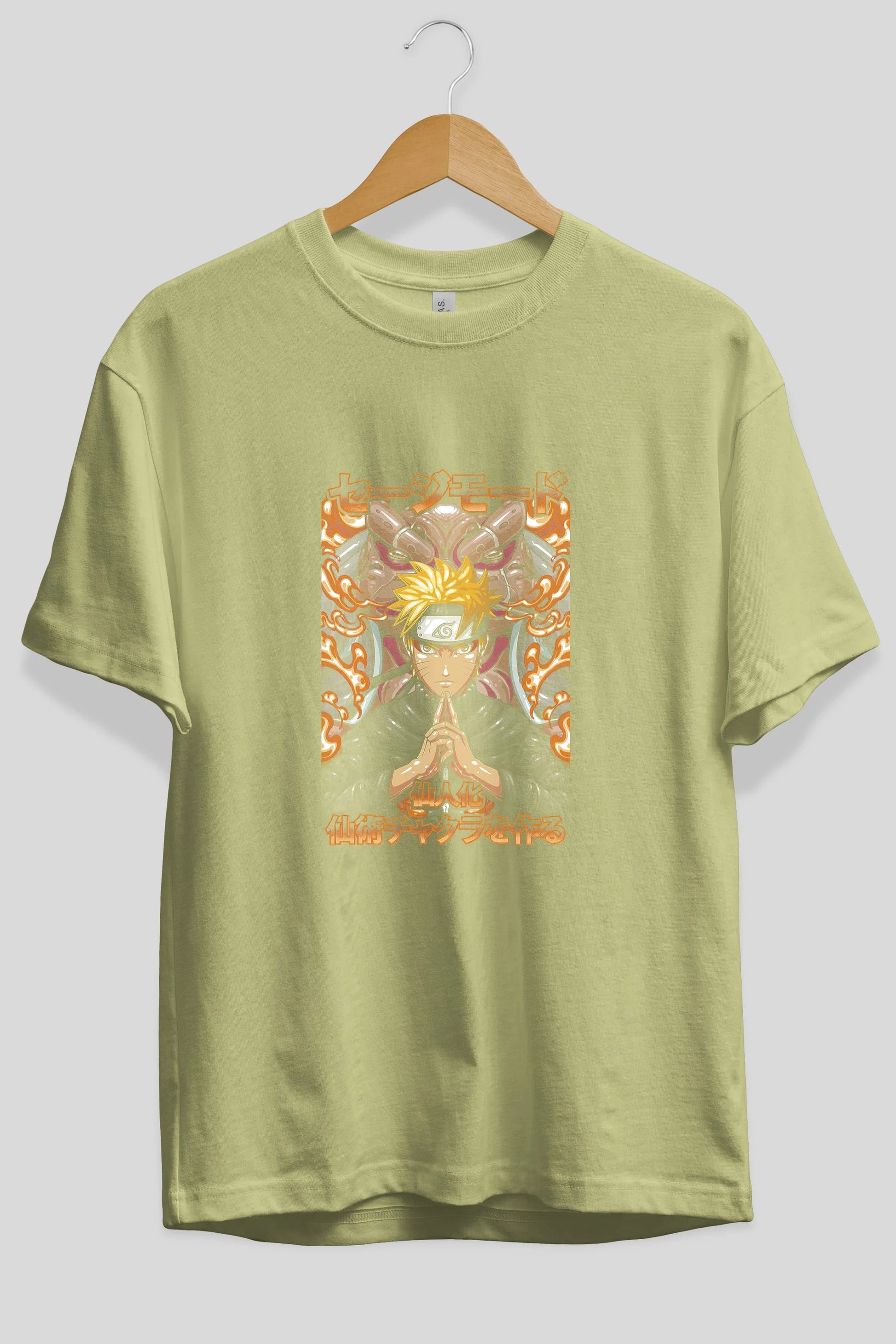 NARUTO (10) Anime Ön Baskılı Oversize t-shirt %100 pamuk Erkek Kadın Unisex