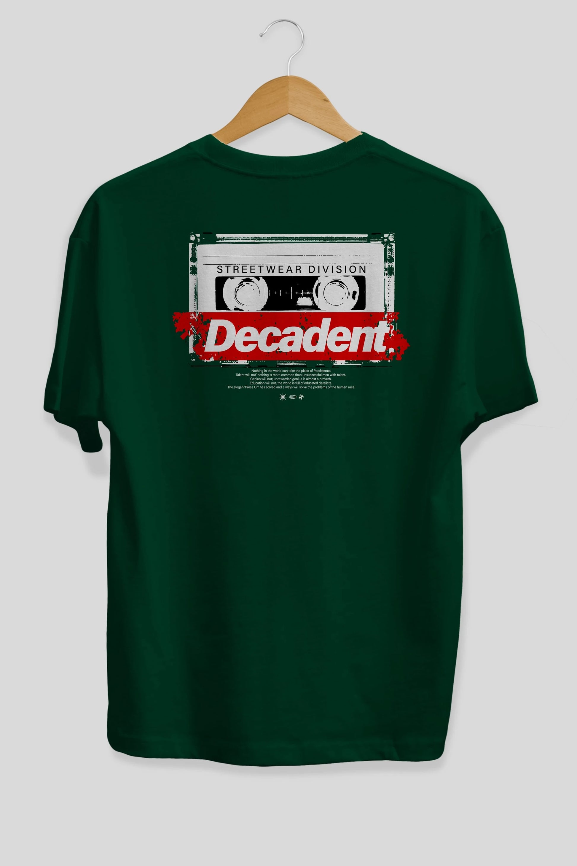 Decadent Arka Baskılı Oversize t-shirt Erkek Kadın Unisex