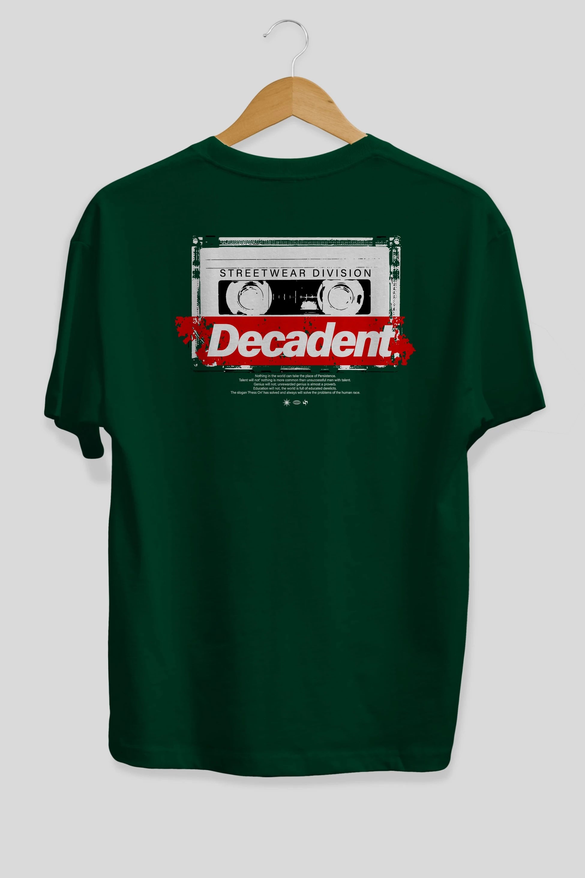 Decadent Arka Baskılı Oversize t-shirt Erkek Kadın Unisex