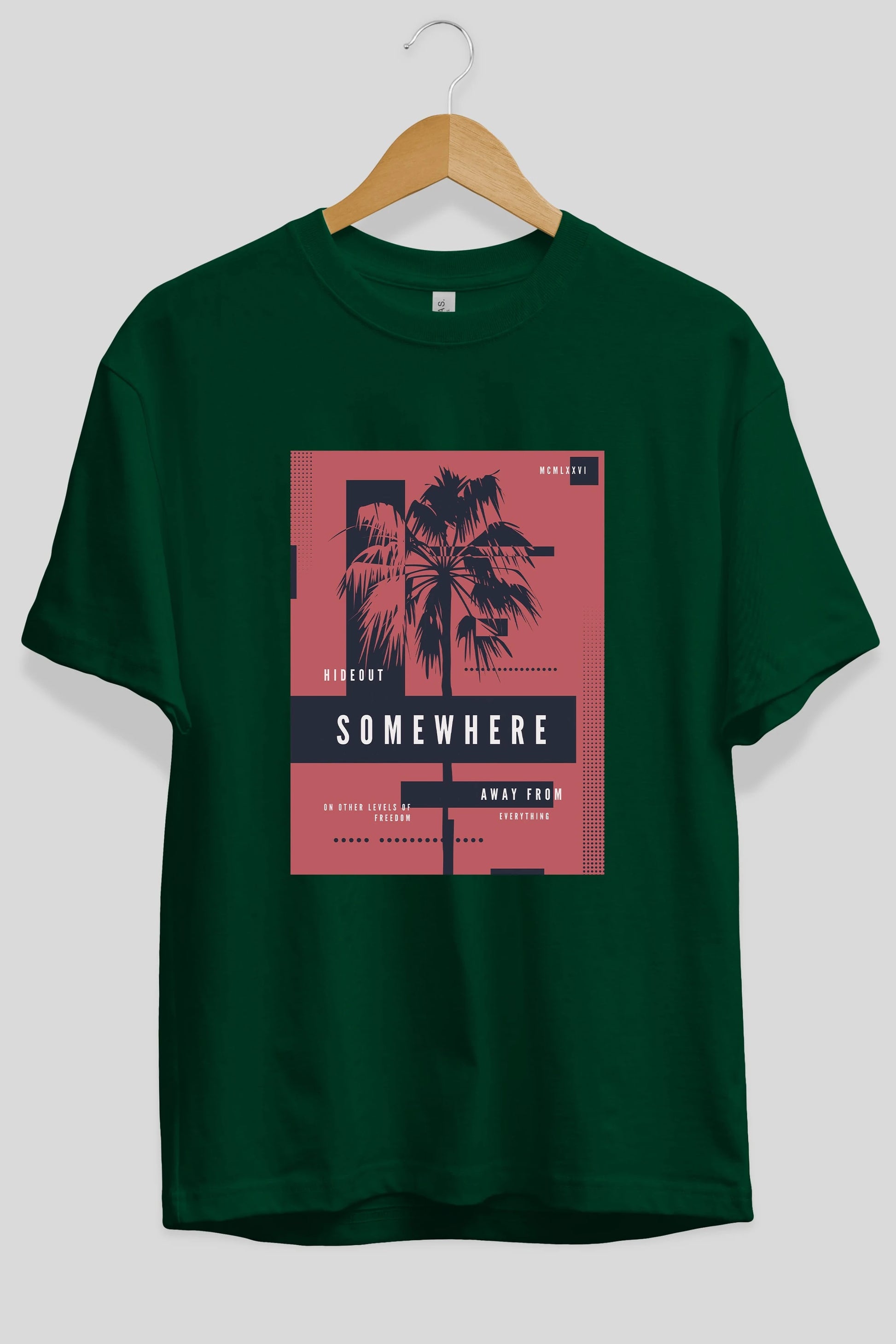 Hideout Somewhere Ön Baskılı Oversize t-shirt Erkek Kadın Unisex