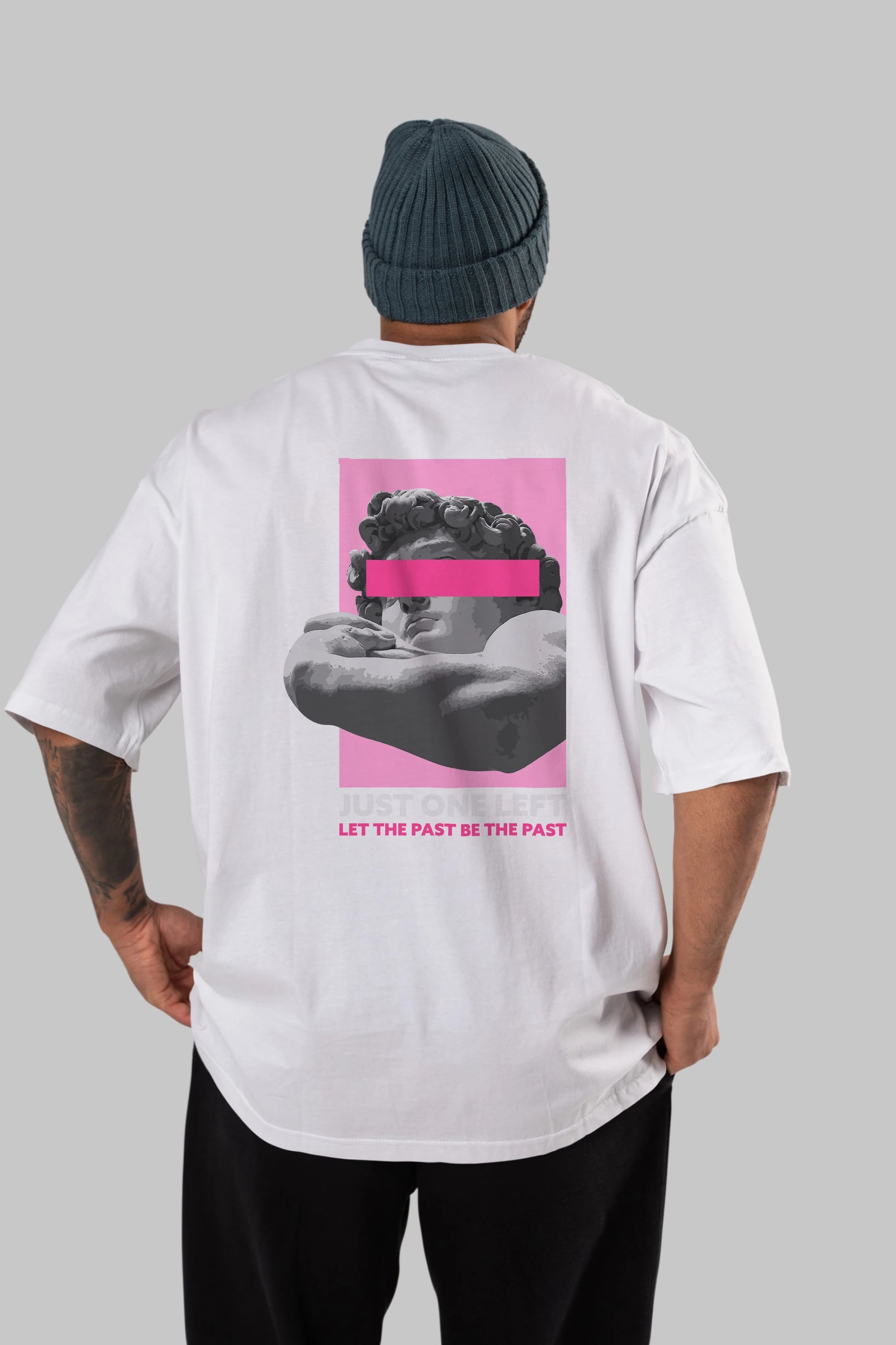 Just One Left Arka Baskılı Oversize t-shirt Erkek Kadın Unisex