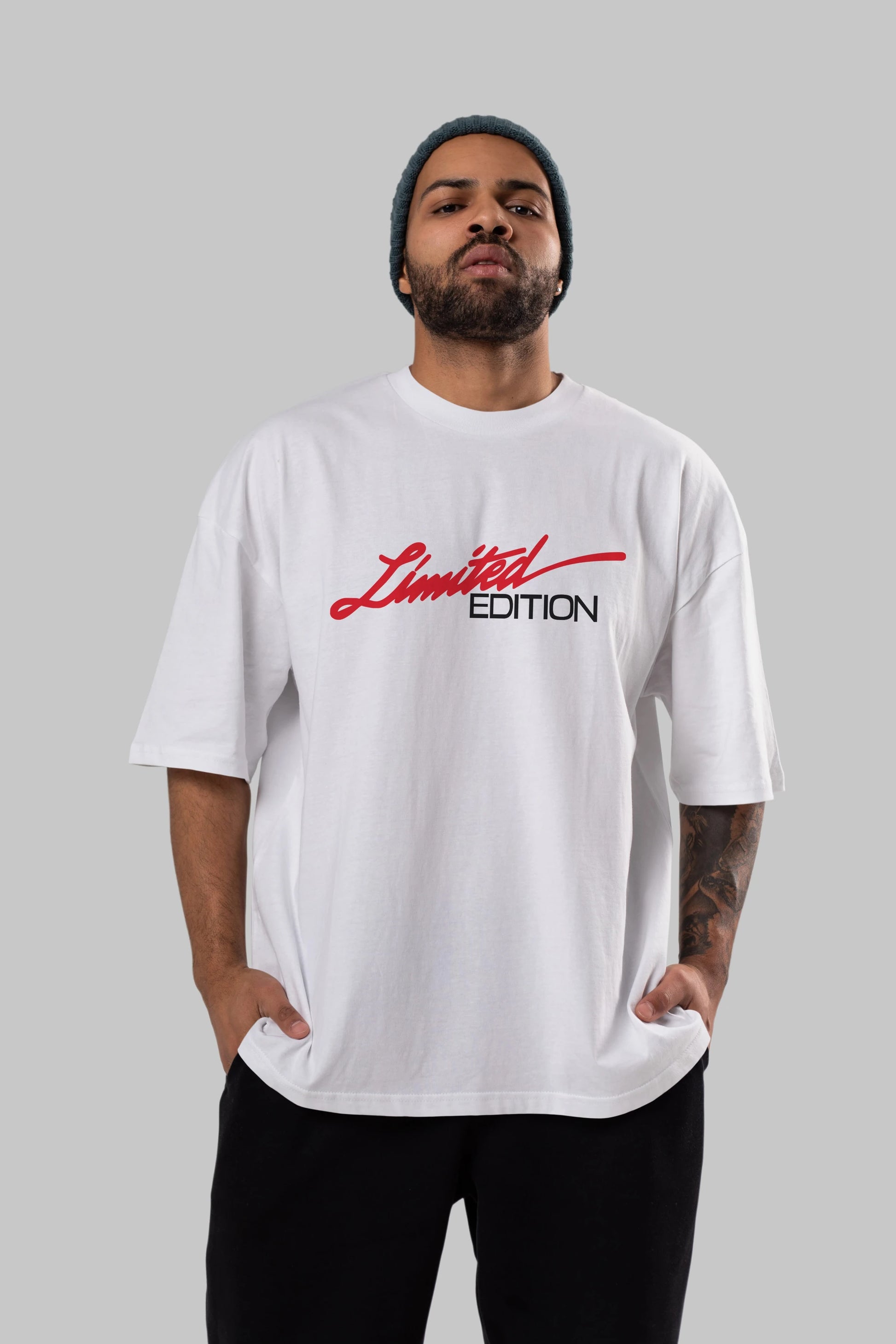 Limited Edition Ön Baskılı Oversize t-shirt %100 pamuk Erkek Kadın Unisex