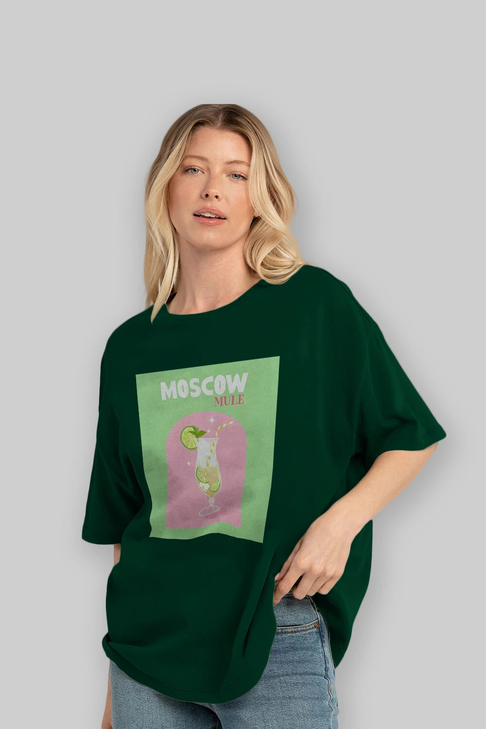 Moscow Mule 5 Ön Baskılı Oversize t-shirt Erkek Kadın Unisex %100 Pamuk Bisiklet Yaka tişort