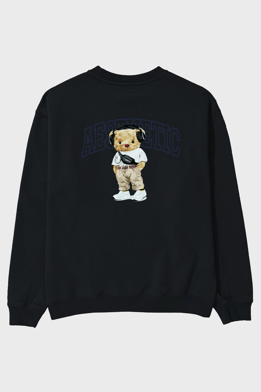 Teddy Bear Aesthetıc Arka Baskılı Oversize Sweatshirt Erkek Kadın Unisex