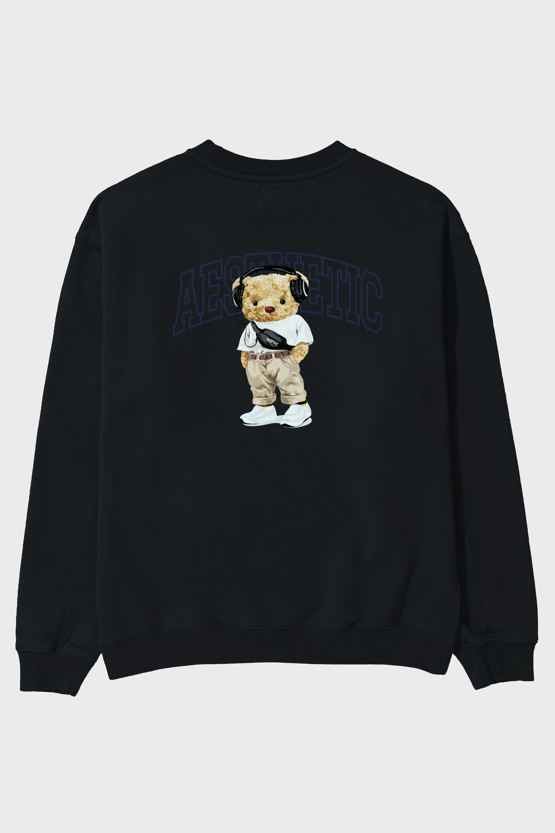 Teddy Bear Aesthetıc Arka Baskılı Oversize Sweatshirt Erkek Kadın Unisex