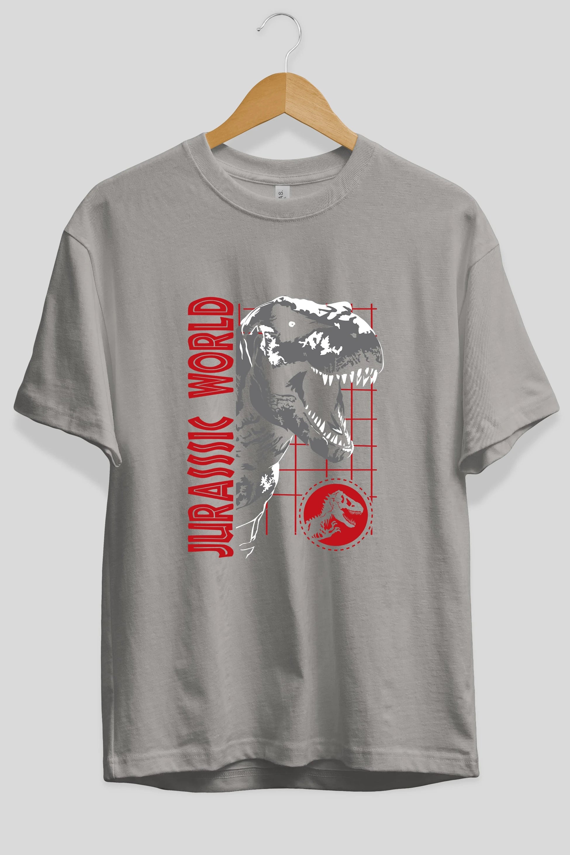 Jurassic Park (2) Ön Baskılı Oversize t-shirt Erkek Kadın Unisex %100 Pamuk Bisiklet Yaka tişort