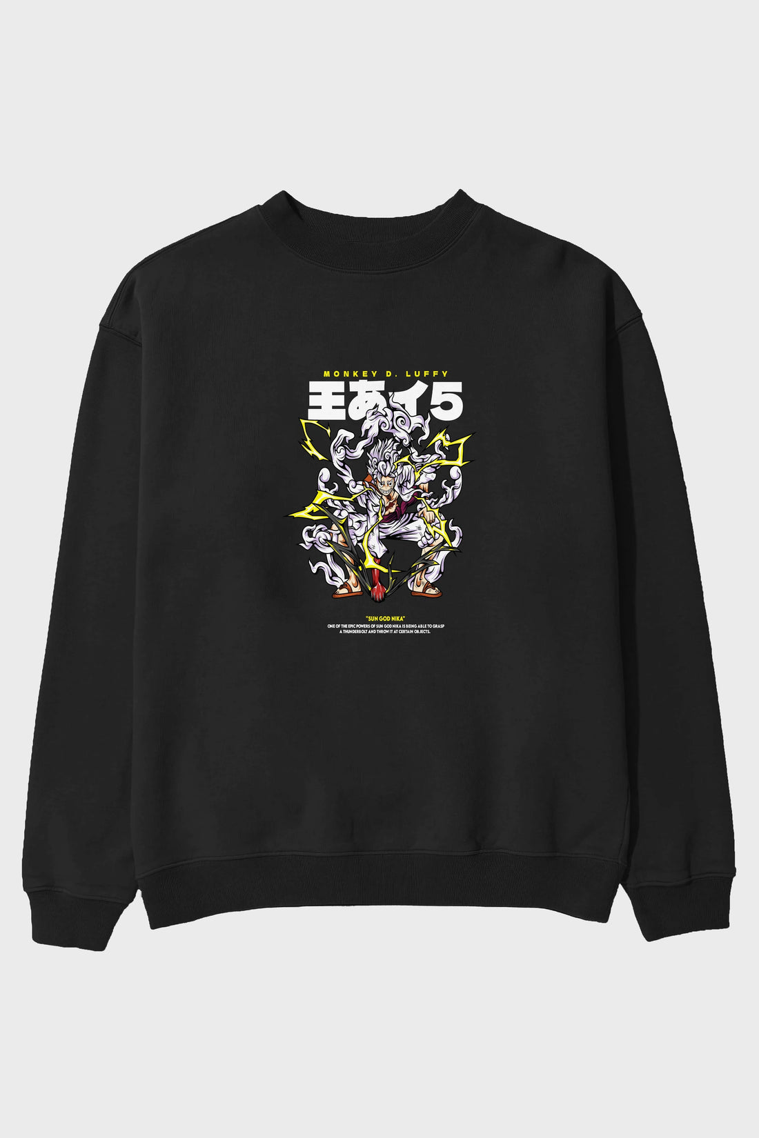 Monkey D. Luffy Anime Ön Baskılı Oversize Sweatshirt Erkek Kadın Unisex