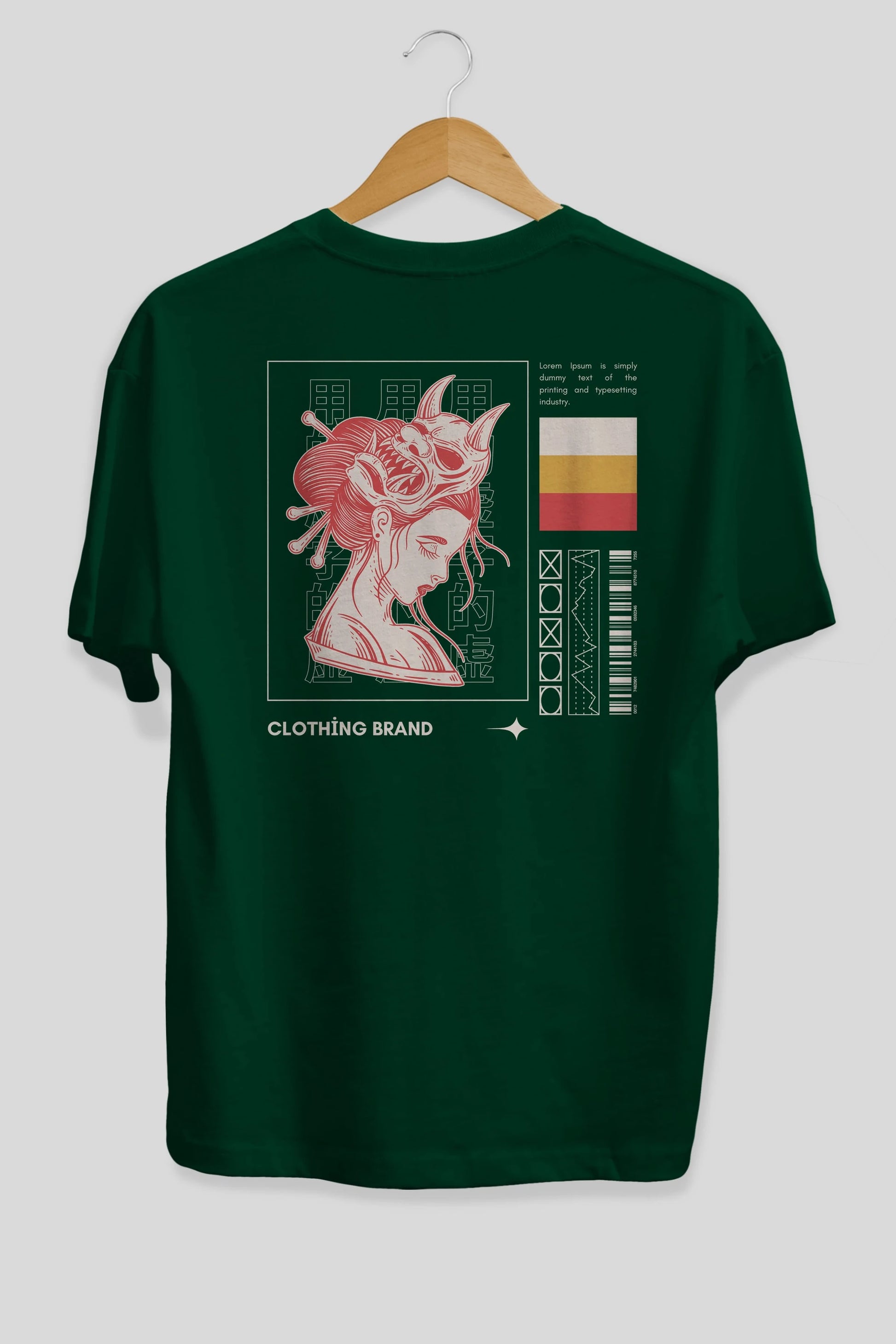 Hipster Japanese Style 2 Arka Baskılı Oversize t-shirt Erkek Kadın Unisex