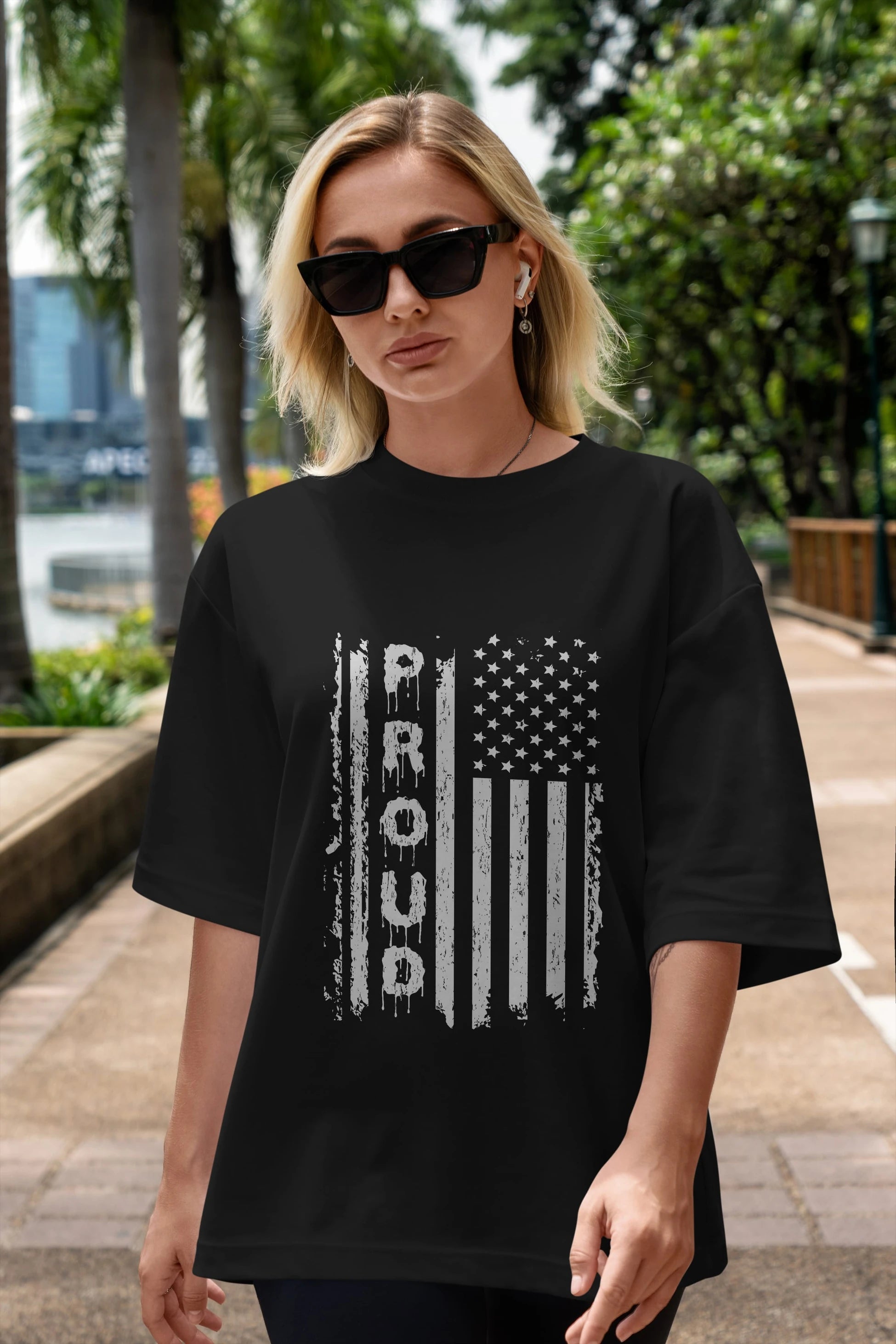 Proud Ön Baskılı Oversize t-shirt Erkek Kadın Unisex