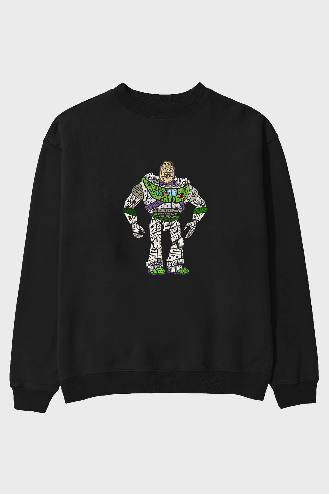 Buzz Ön Baskılı Oversize Sweatshirt Erkek Kadın Unisex