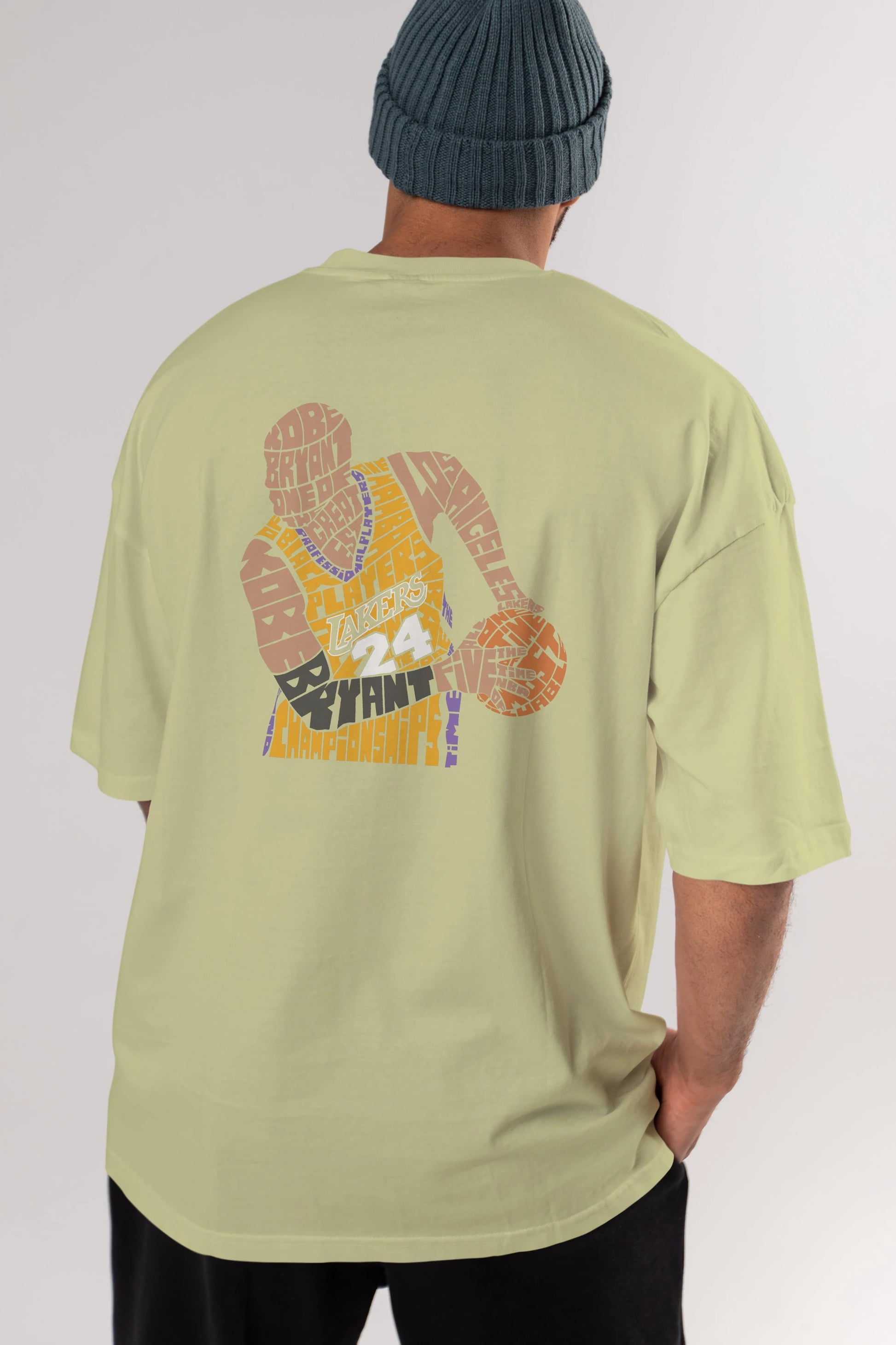 Kobe Bryant Arka Baskılı Oversize t-shirt %100 pamuk Erkek Kadın Unisex