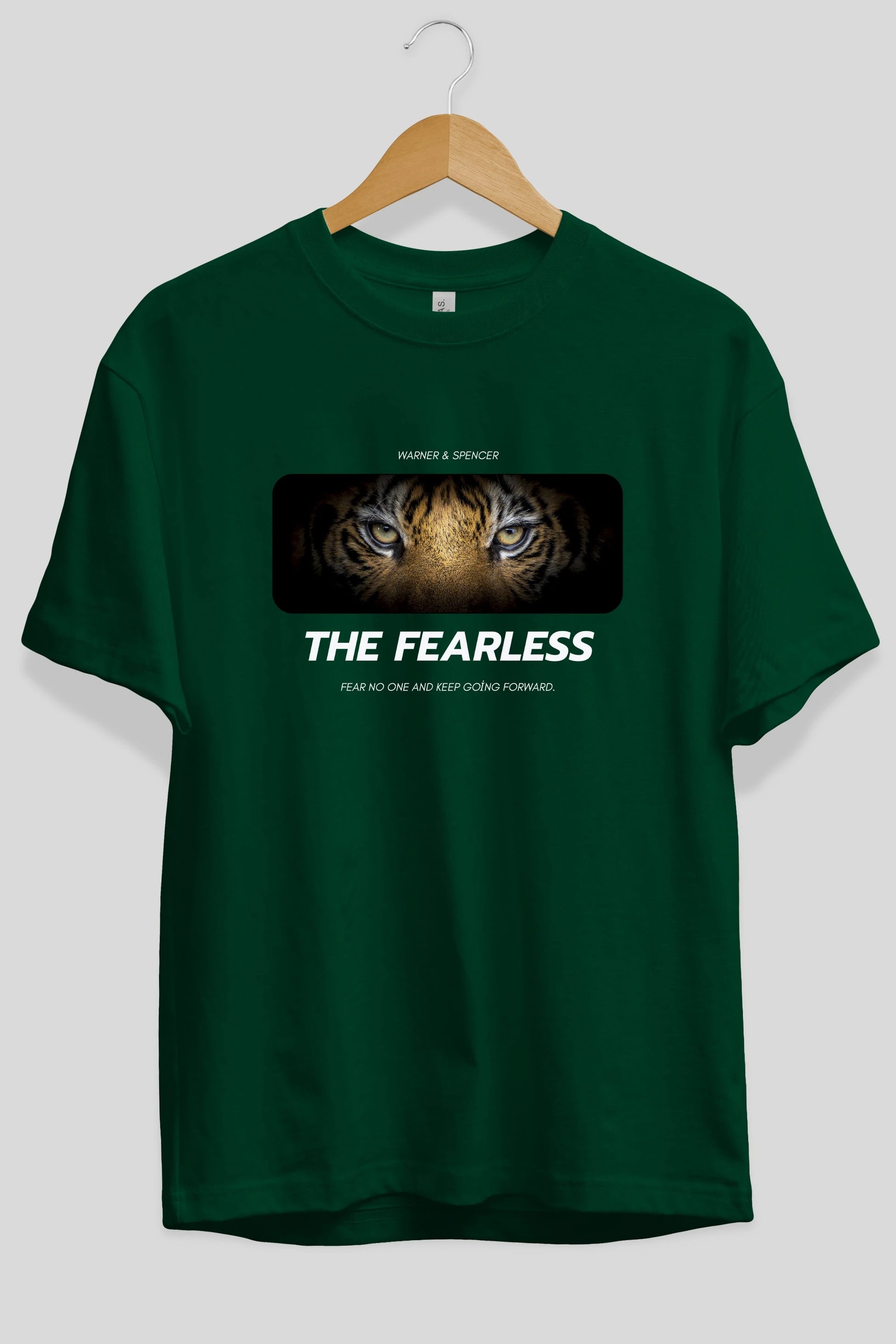 The Fearless Yazılı Ön Baskılı Oversize t-shirt Erkek Kadın Unisex
