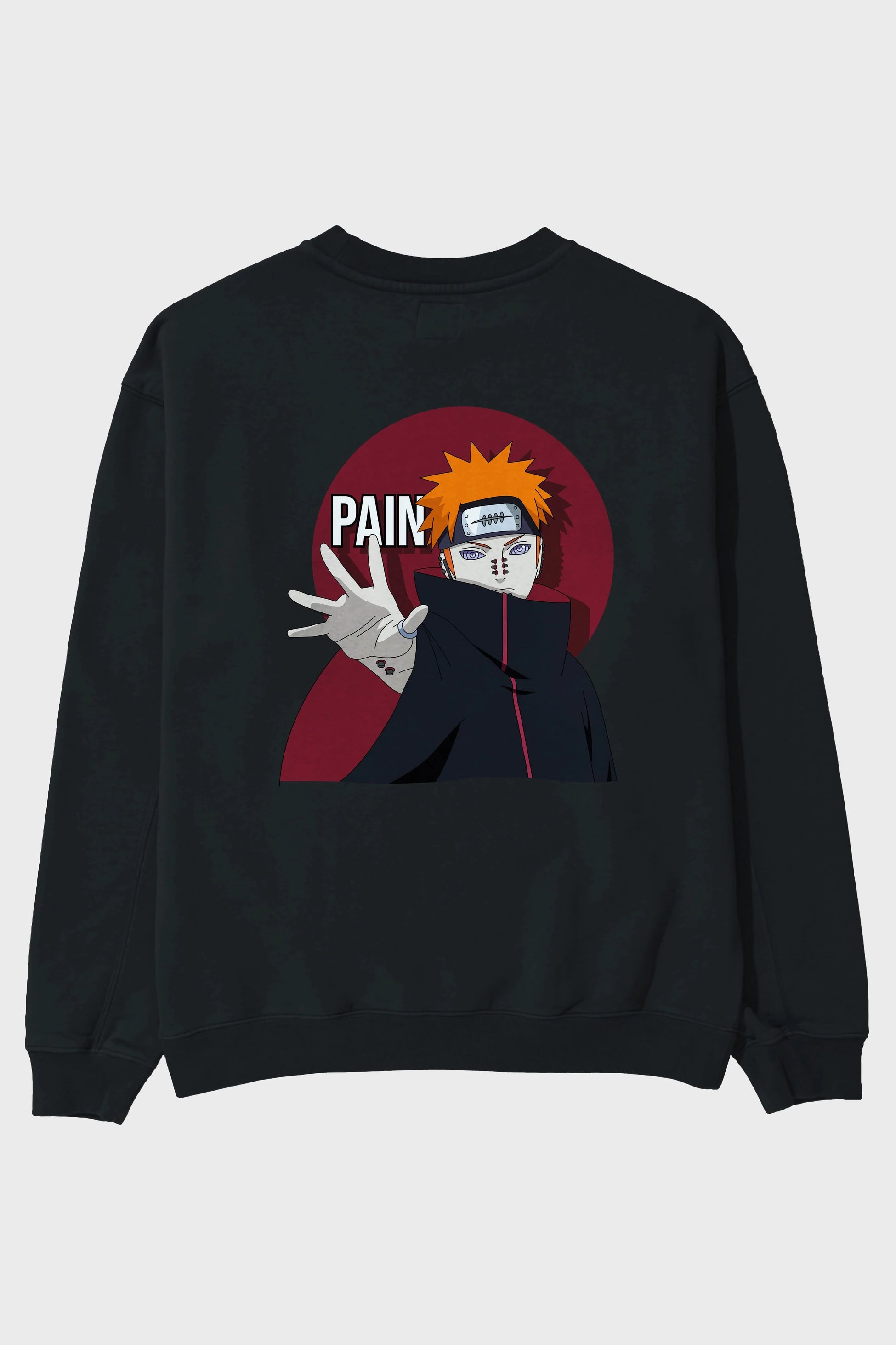 PAIN NARUTO Anime Arka Baskılı Oversize Sweatshirt Erkek Kadın Unisex