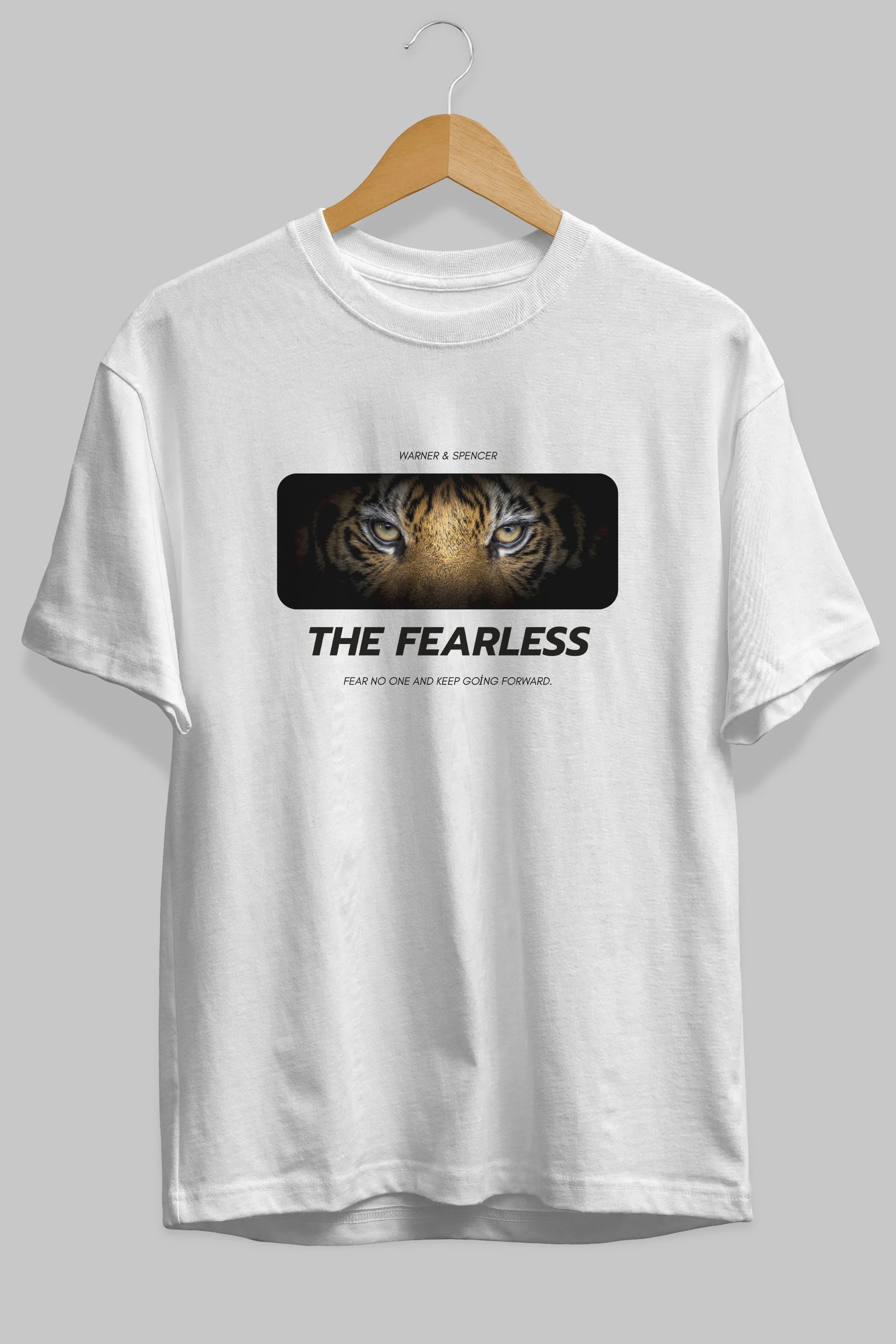 The Fearless Yazılı Ön Baskılı Oversize t-shirt Erkek Kadın Unisex