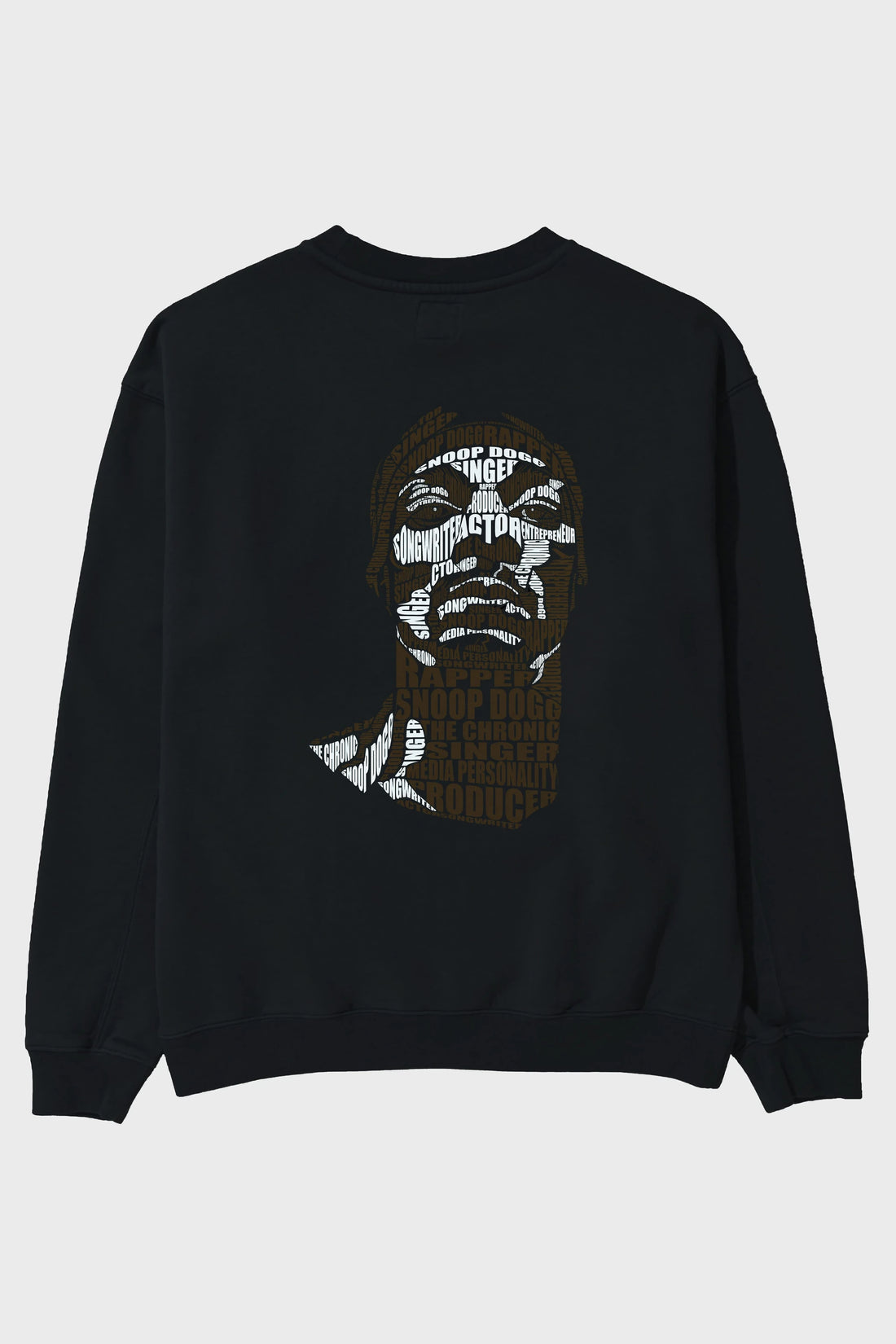 Snoop Dogg Calligram Arka Baskılı Oversize Sweatshirt Erkek Kadın Unisex