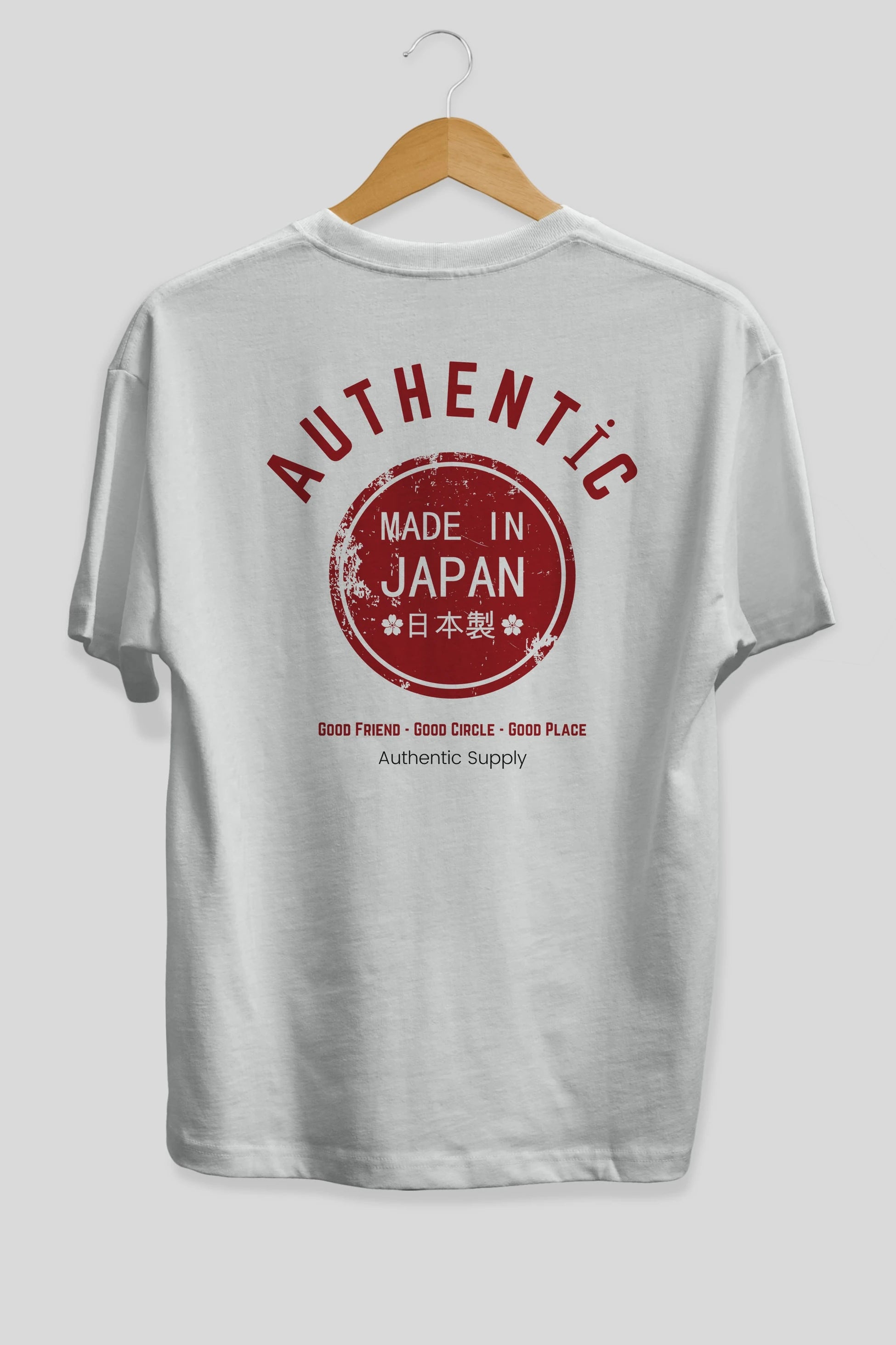 Authentic Japan Style Arka Baskılı Oversize t-shirt Erkek Kadın Unisex