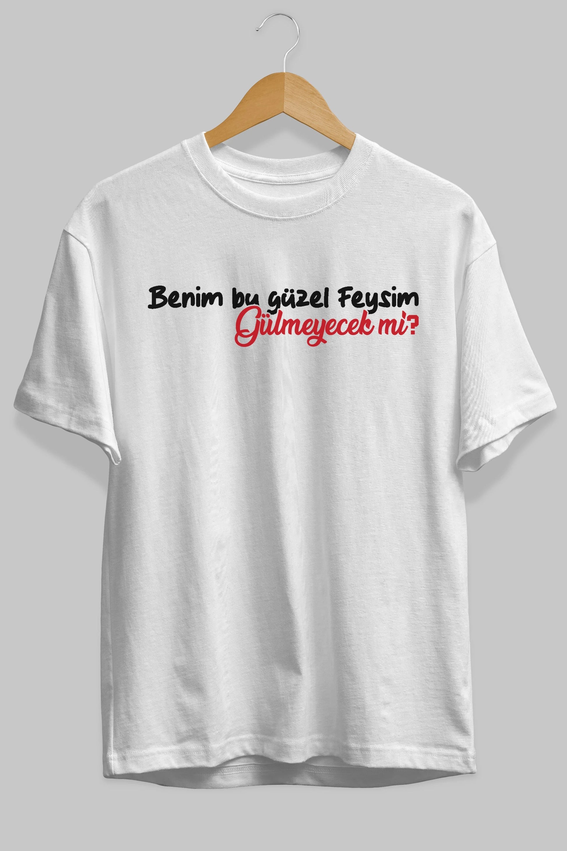 Benim Bu Güzel Feysim Ön Baskılı Oversize t-shirt %100 pamuk Erkek Kadın Unisex