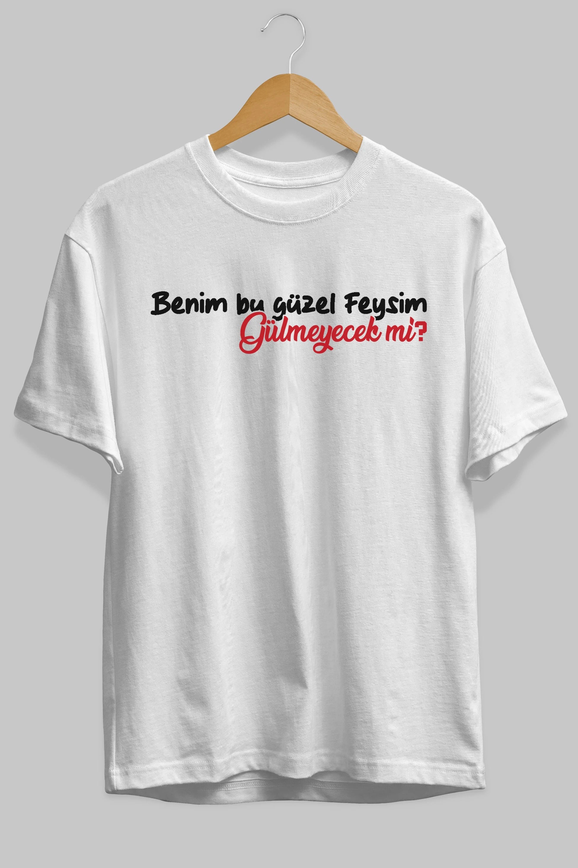 Benim Bu Güzel Feysim Ön Baskılı Oversize t-shirt %100 pamuk Erkek Kadın Unisex