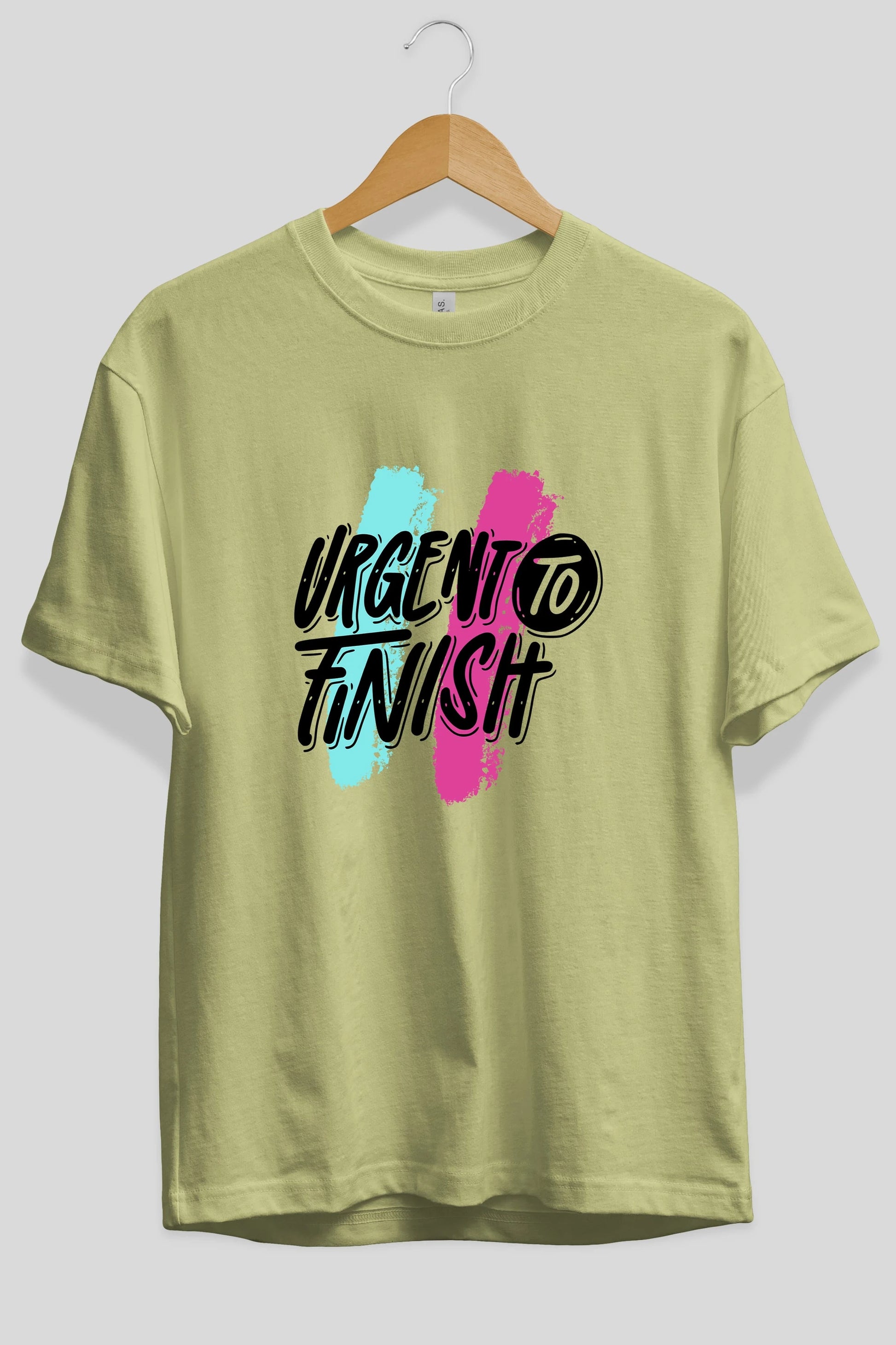 Urgent To Finish Ön Baskılı Oversize t-shirt Erkek Kadın Unisex