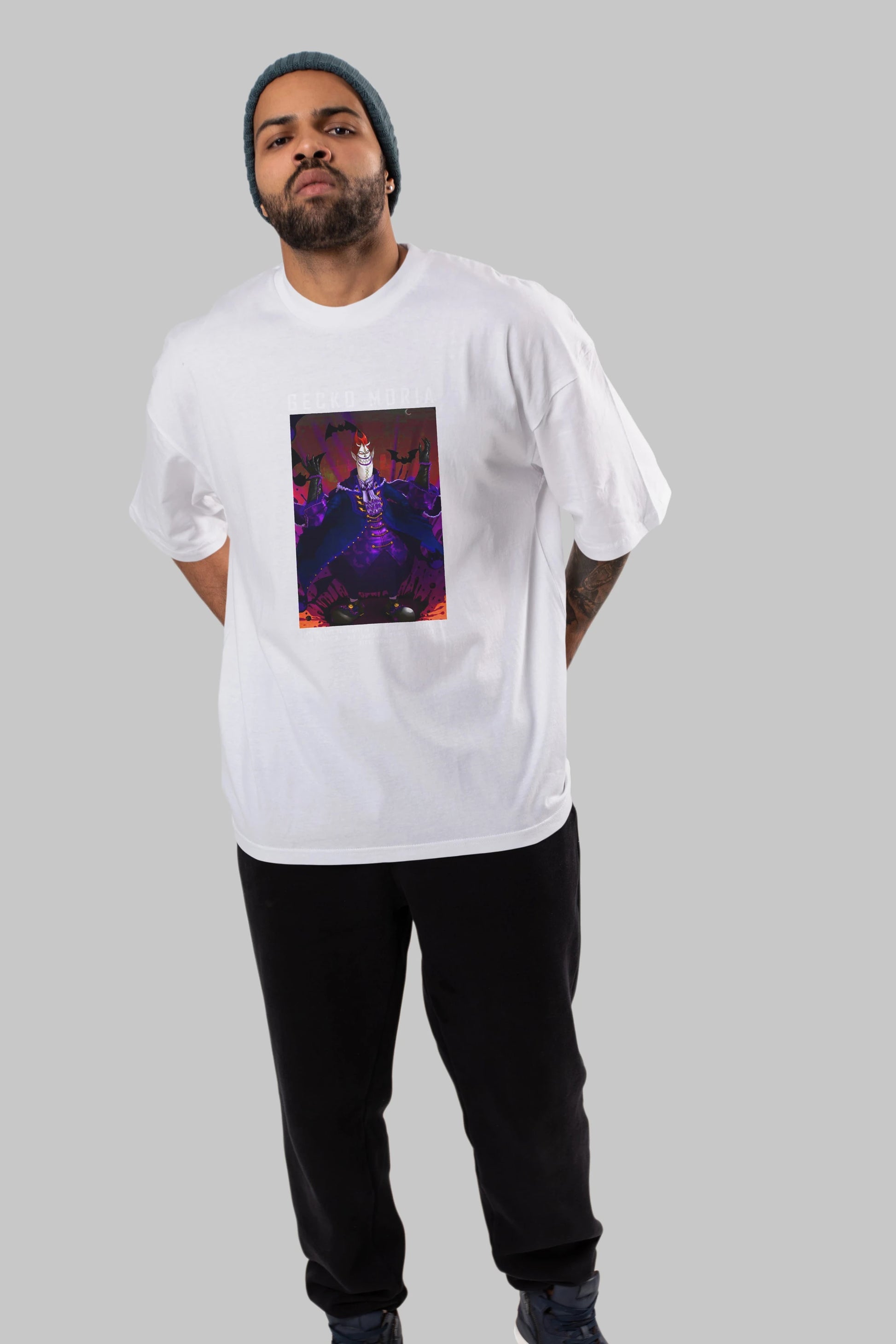 Gecko Moria Anime Ön Baskılı Oversize t-shirt Erkek Kadın Unisex