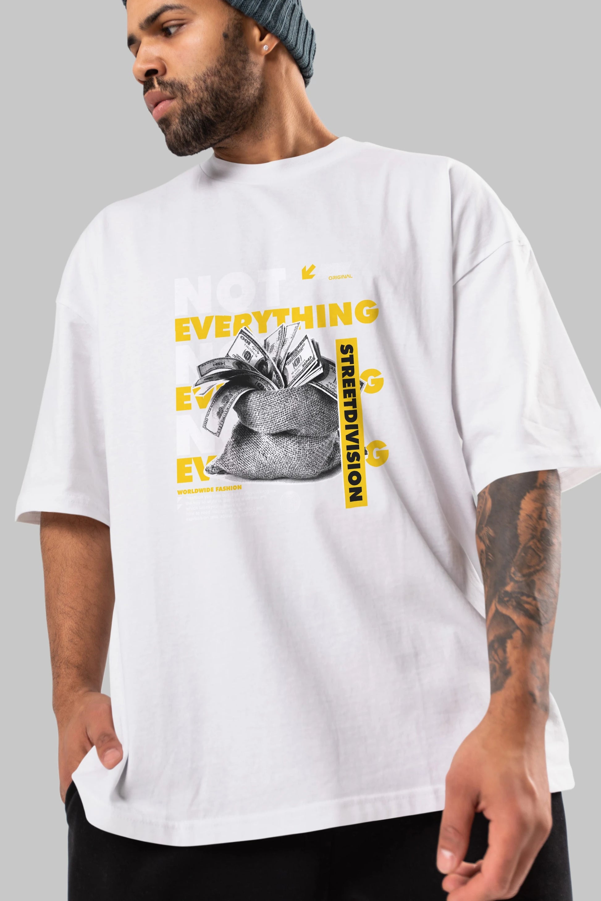 Not Everything Ön Baskılı Oversize t-shirt Erkek Kadın Unisex