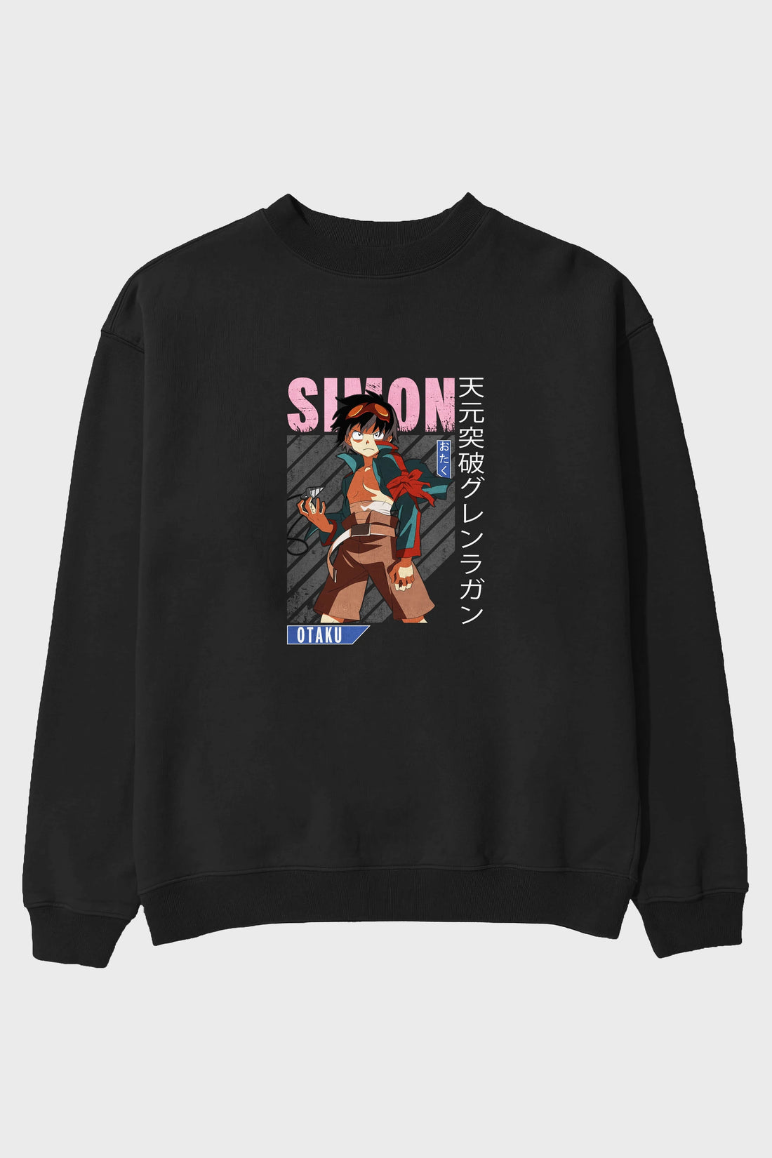 Simon 5 Anime Ön Baskılı Oversize Sweatshirt Erkek Kadın Unisex