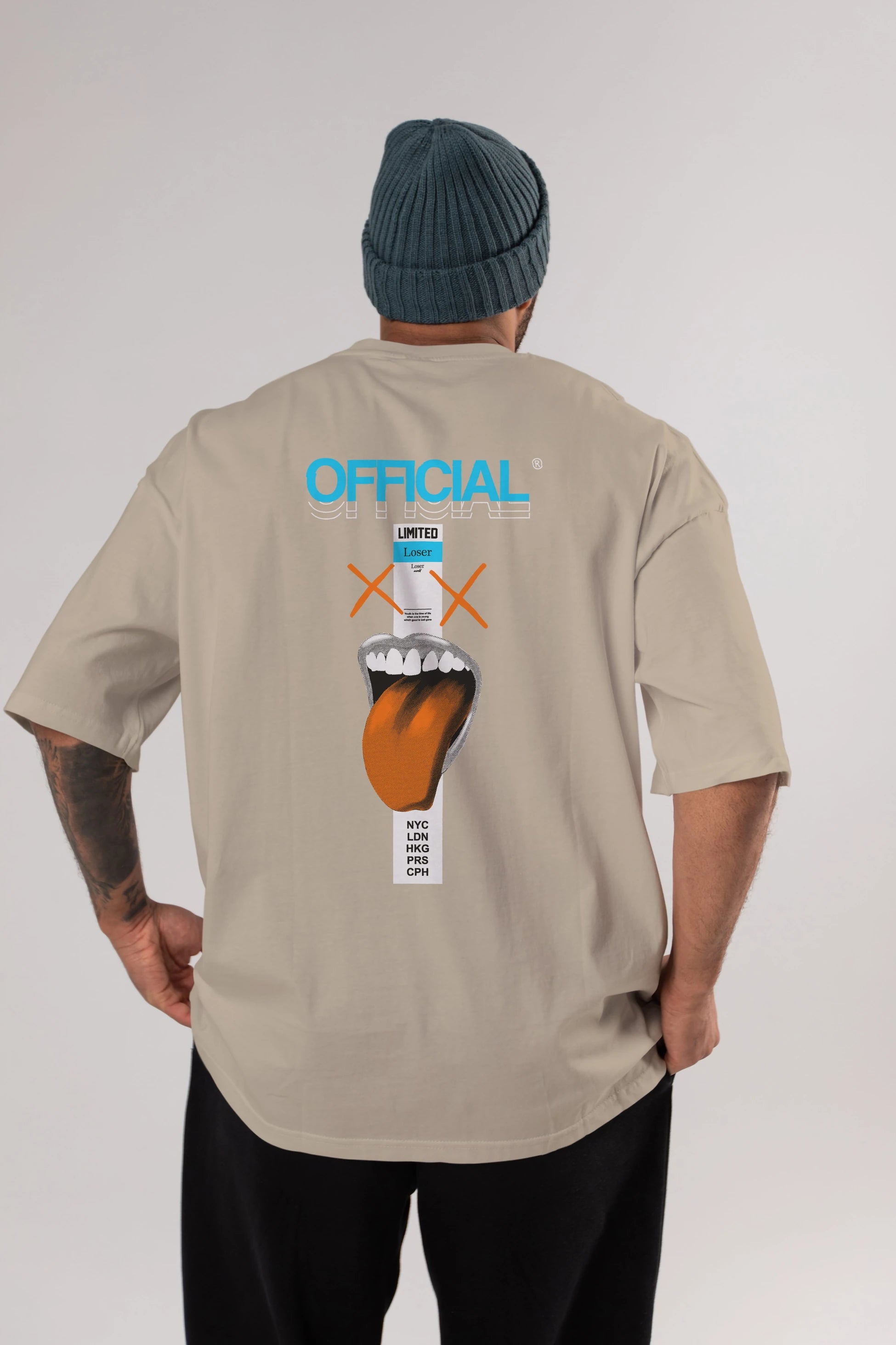 Official Loser Arka Baskılı Oversize t-shirt Erkek Kadın Unisex