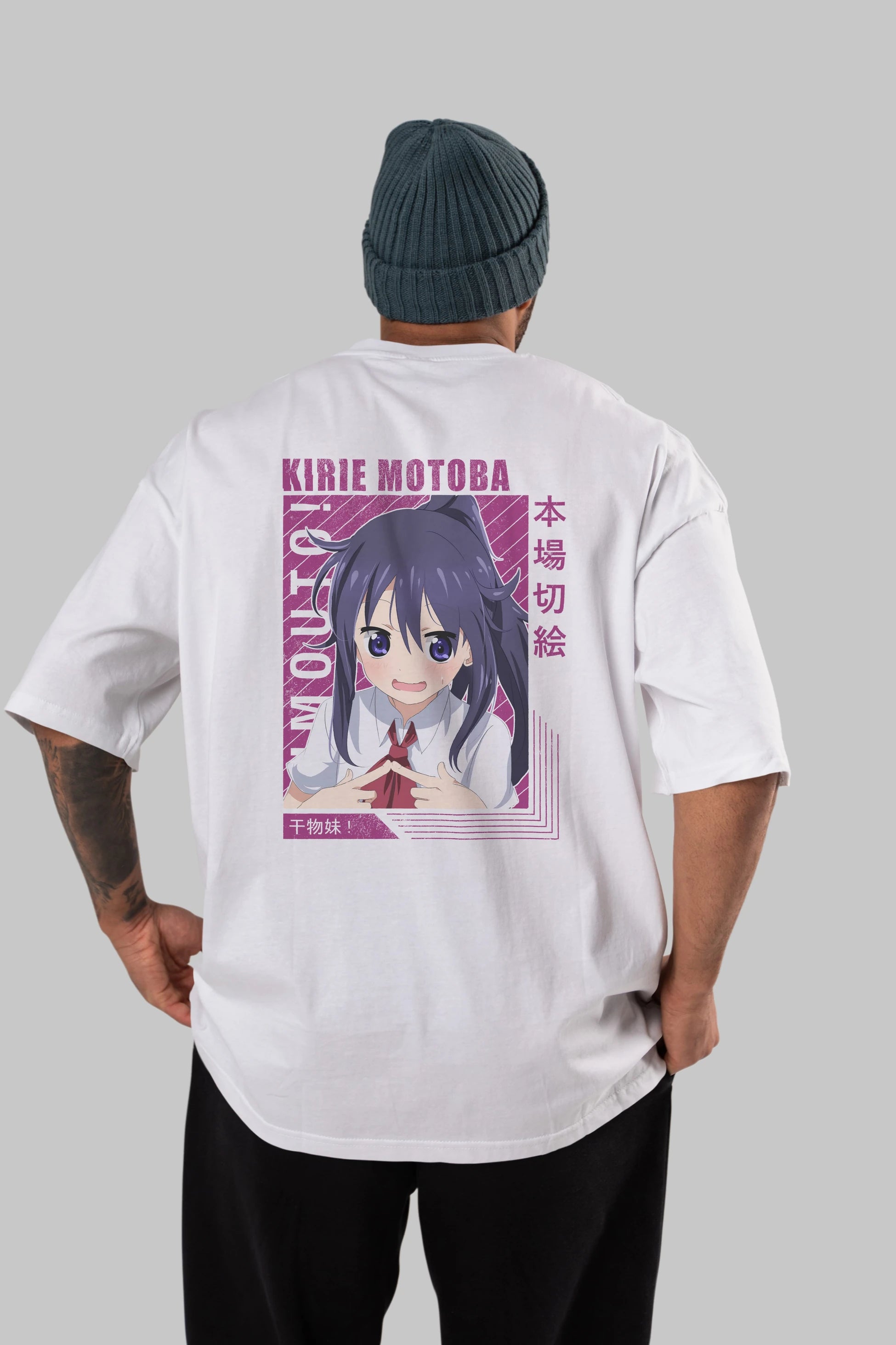 Kirie Motoba 4 Anime Arka Baskılı Oversize t-shirt Erkek Kadın Unisex
