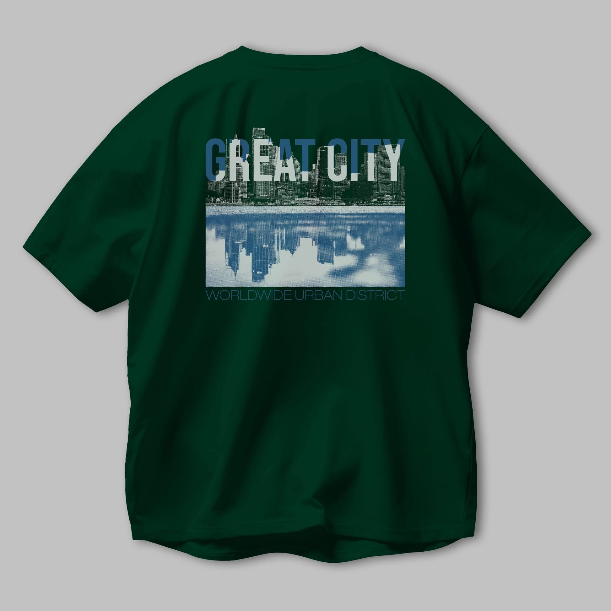 Great City Arka Baskılı Oversize t-shirt Erkek Kadın Unisex