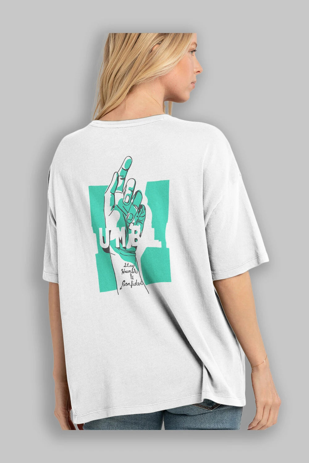 Humble Arka Baskılı Oversize t-shirt Erkek Kadın Unisex
