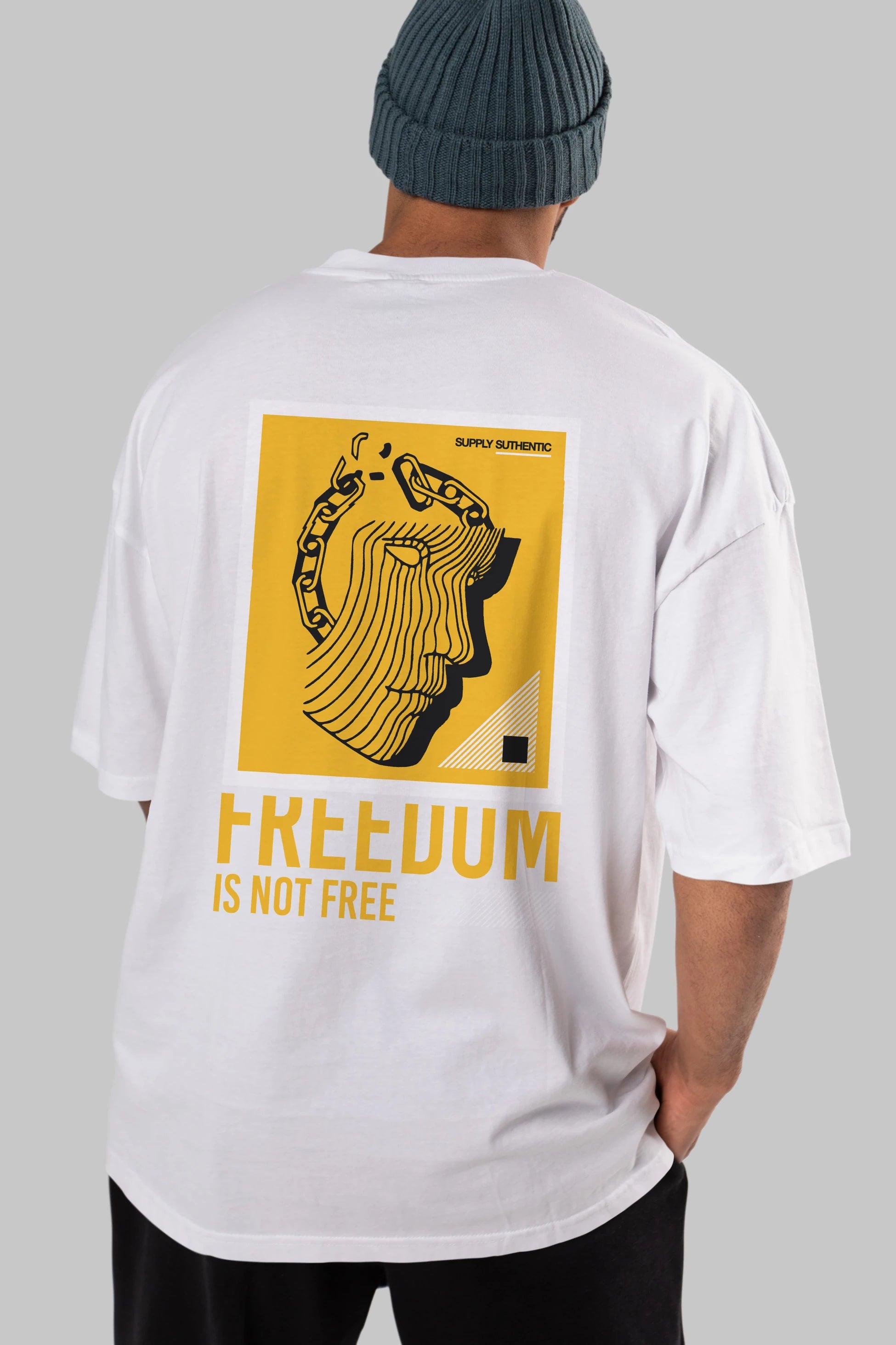 Freedom is Not Free Arka Baskılı Oversize t-shirt Erkek Kadın Unisex